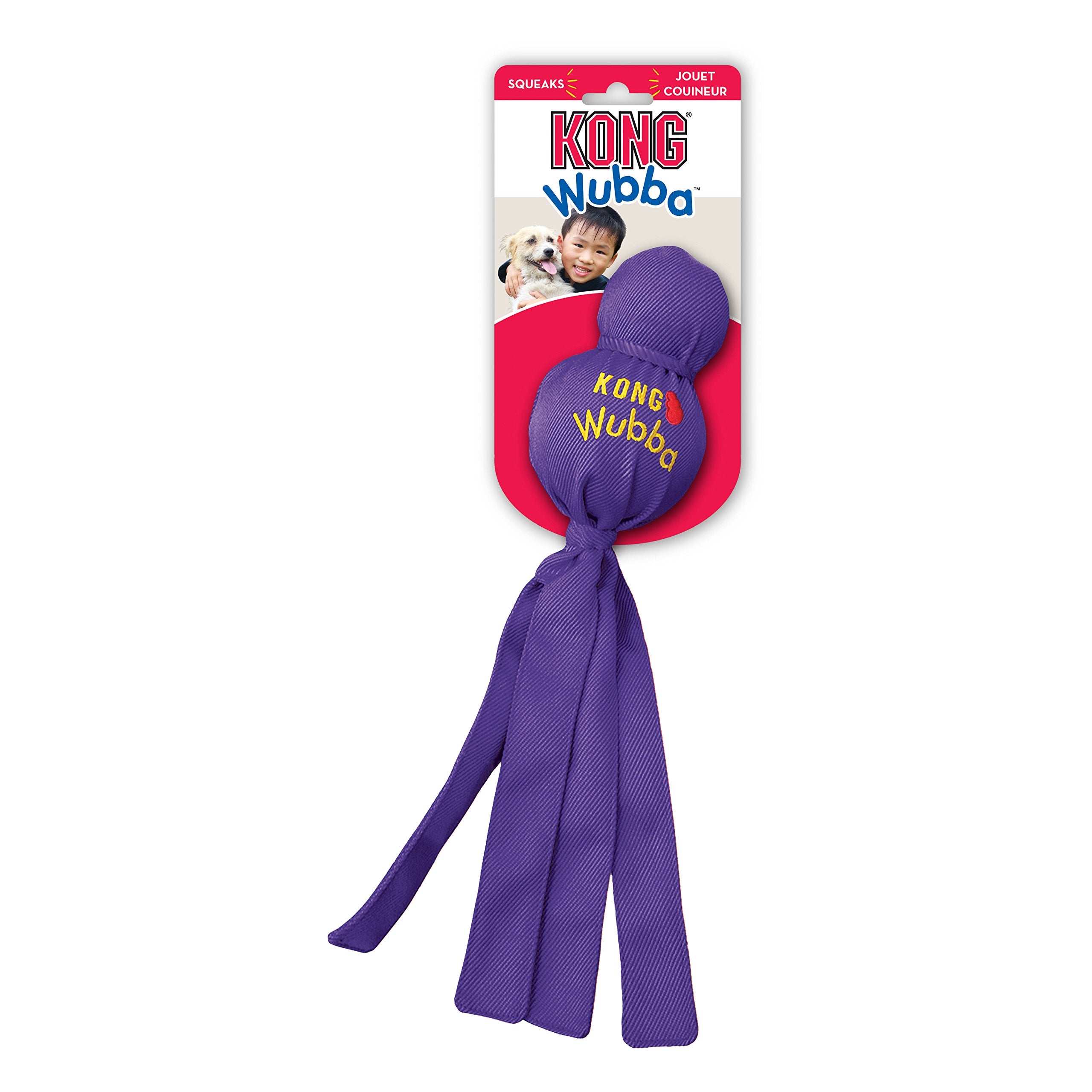 Kong Wubba - Dog Toy For Tug Of War & Fetch - Dog Supplies For Puppy & Dog Playtime - Outdoor & Indoor Dog Toy - For Large Dogs