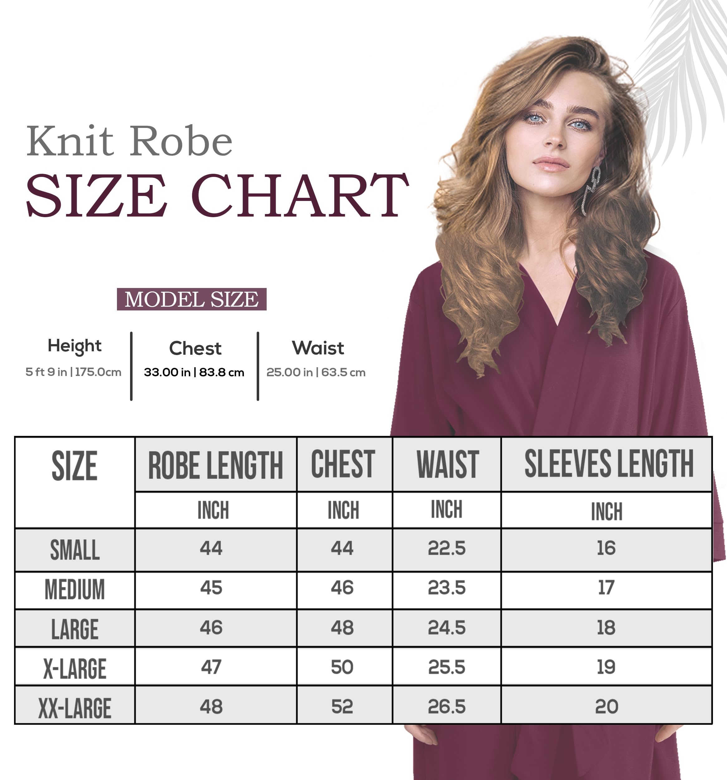 Ny Threads Luxurious Women Knit Robe Kimono Cotton Blend Bathrobe Ladies Loungewear Sleepwear (Medium, Purple Red)
