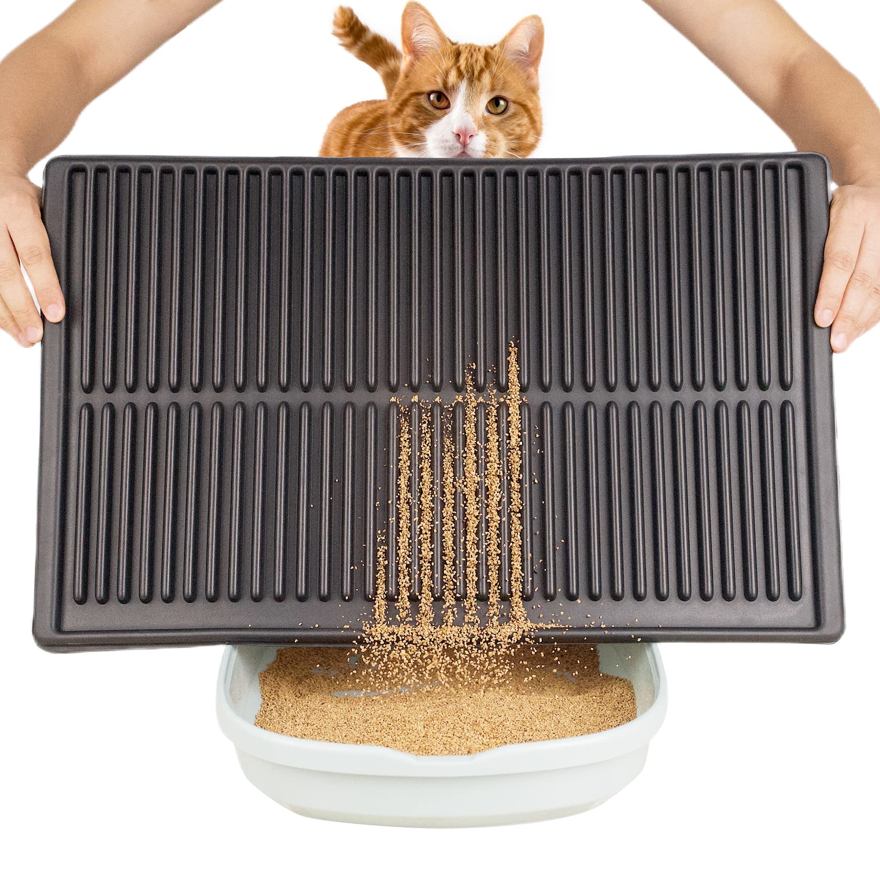 Petnova Cat Litter Mat For Kitty Litter Box: Super Easy To Clean Kitty Litter Mats - Litter Pad - Pet Mats For Floor - Kitty Litter Rug - Washable Litter Mat - Cat Supplies For Indoor Cats