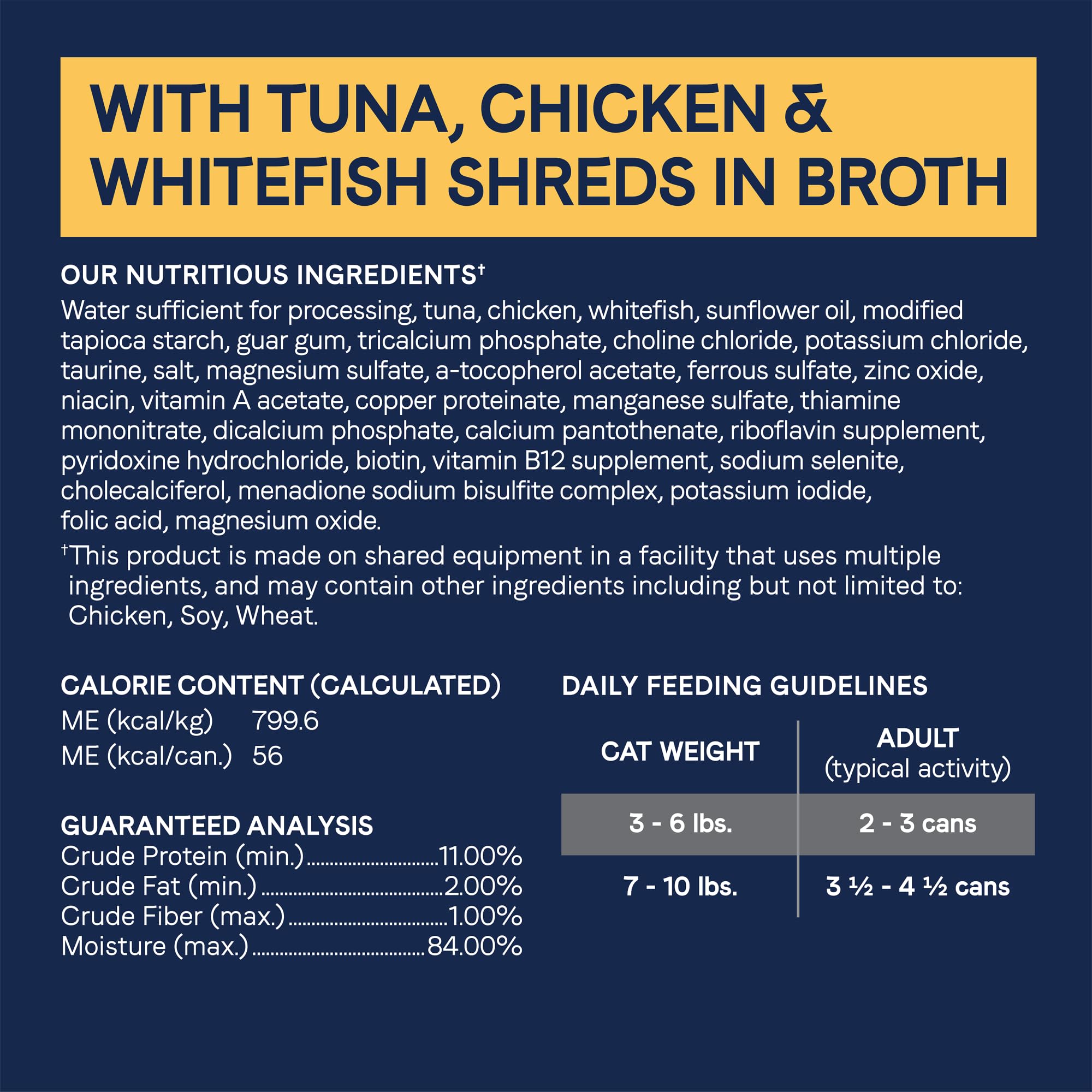 Canidae Pure Adore Premium Wet Cat Food, Tuna, Chicken & Whitefish in Broth, 2.46 oz. (Pack of 24), Grain Free