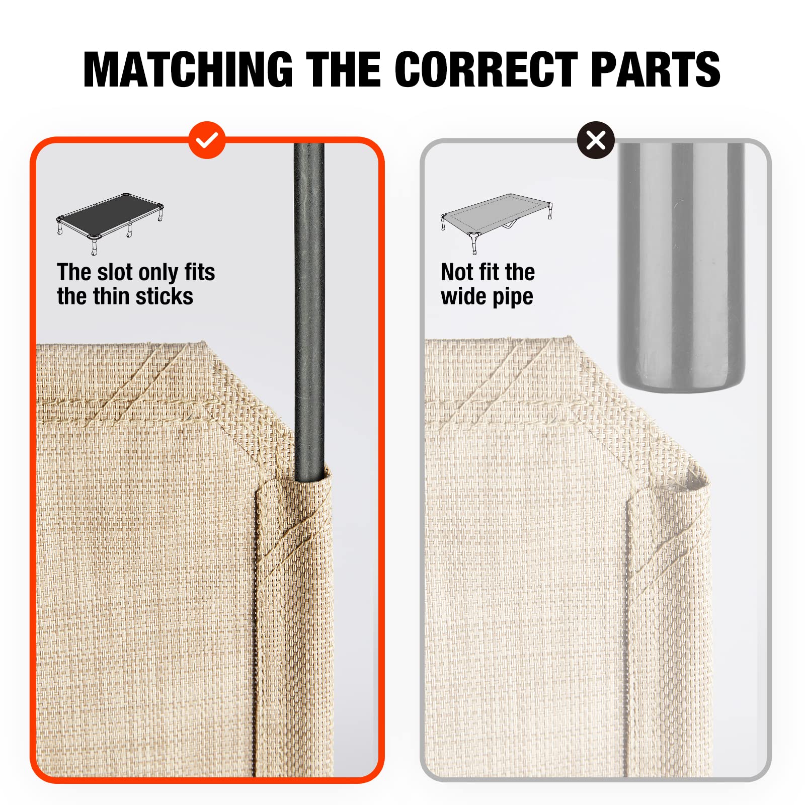 Veehoo Dog Bed Cover For Cwc2002, Cwc2003, Cwc2203A, Cwc2203B, Size Xxl, Beige Coffee