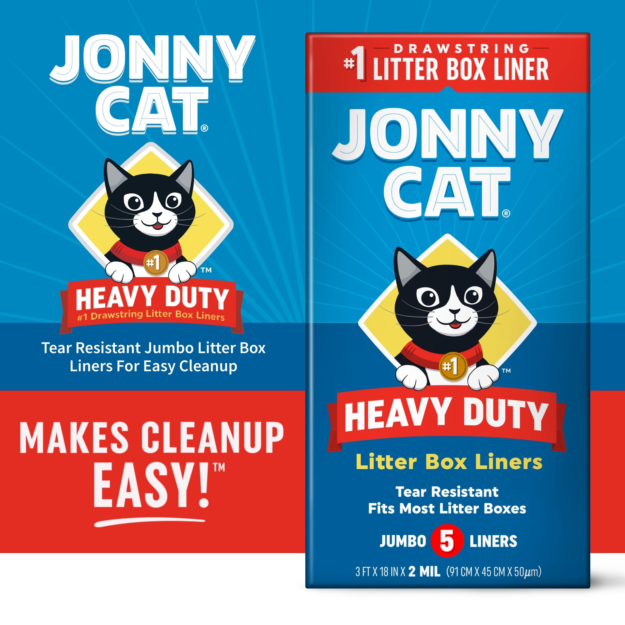 Jonny Cat Cat Litter Box Liners 5 / Box (Pack Of 6)