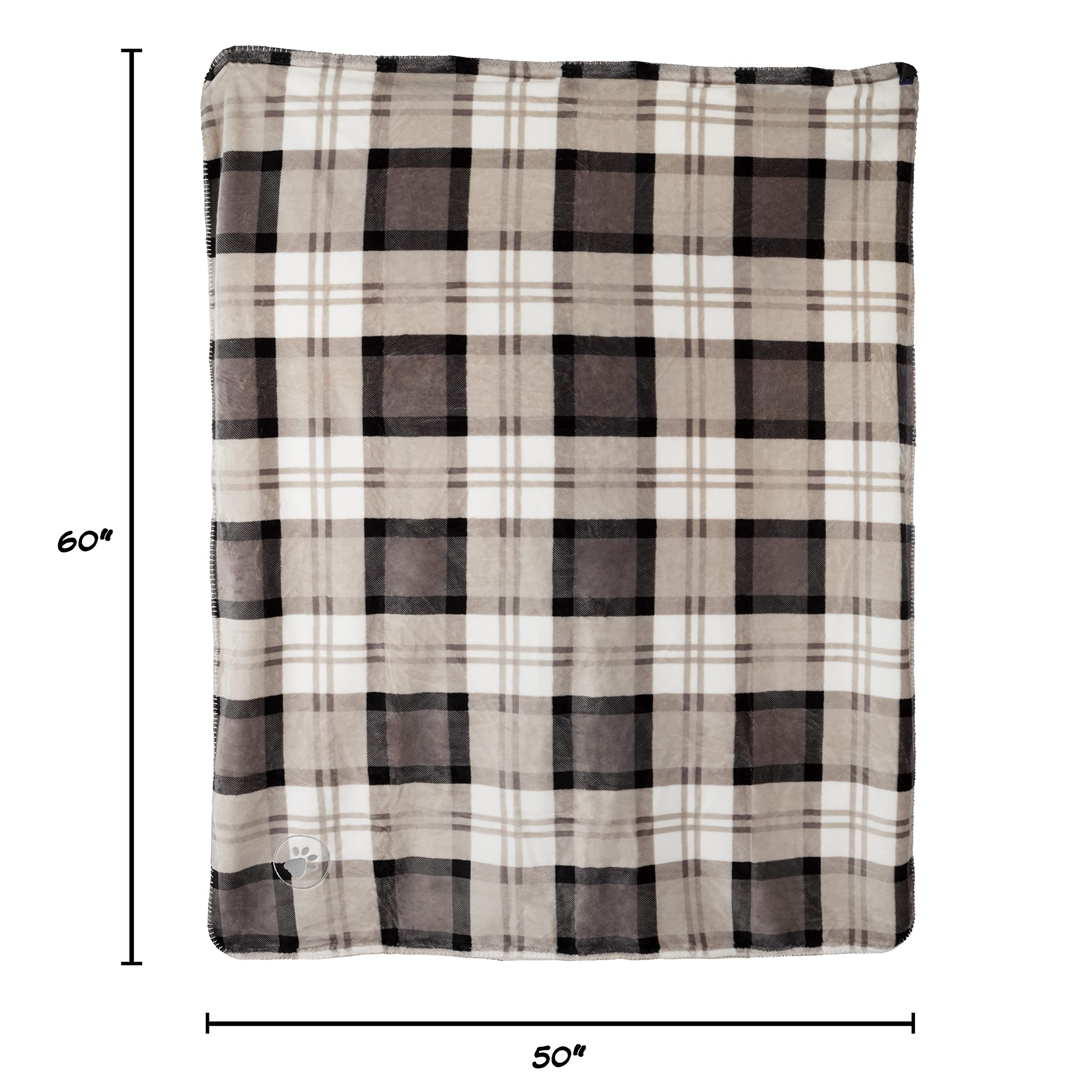 Petmaker Pet Blanket - Reversible Waterproof Plaid Throw Protects Couch, Car, And Bed From Spills, Stains, Or Fur - Dog And Cat
