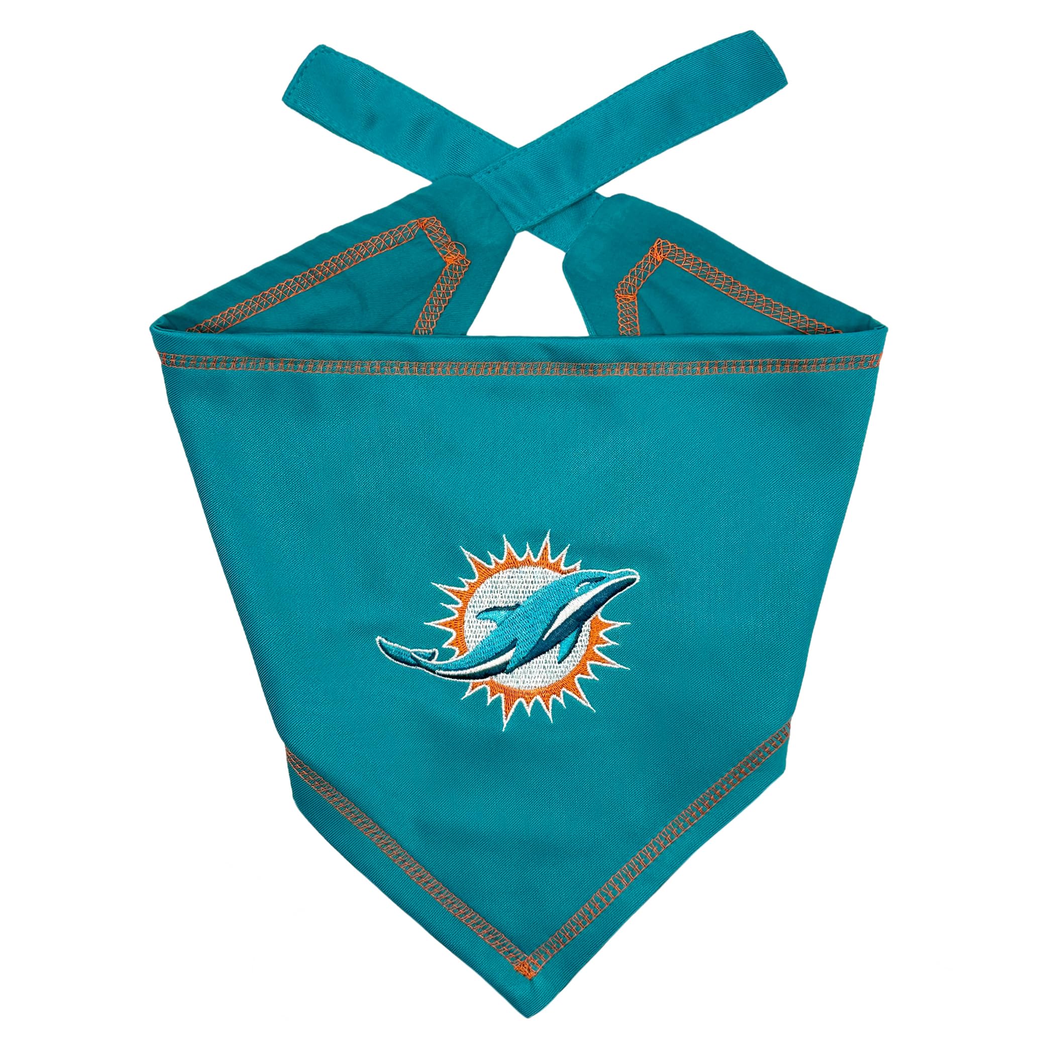 Pets First Nfl Miami Dolphins Tie Bandana, Small/Medium. Dog Bandana Scarf Bib For Pet Cat Dog. The Ultimate Game-Day, Party Ban