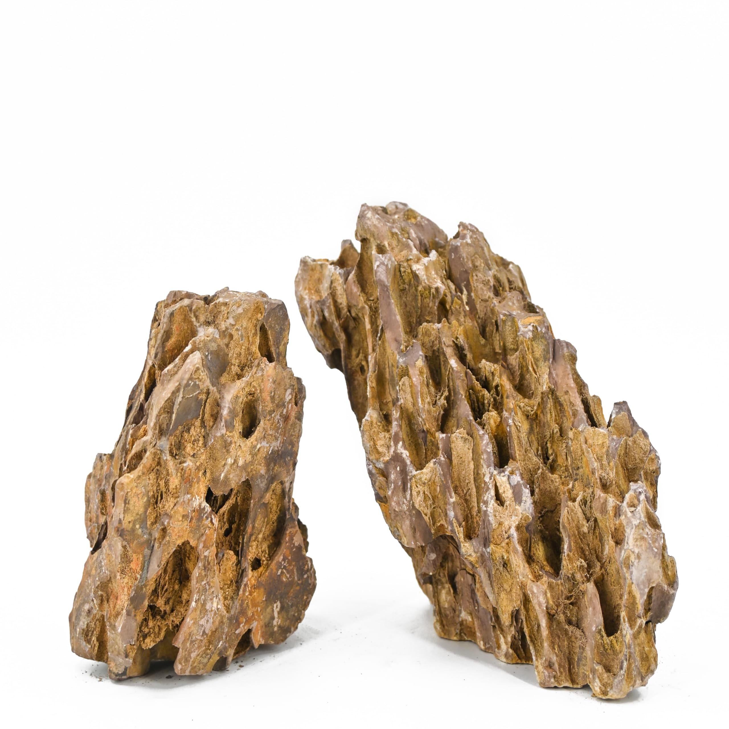 Unocho Aquarium Rocks Natural Dragon Stone 20LB Fish Tank Rocks for Aquariums Landscaping Model Tank Decoration-2-8 inches