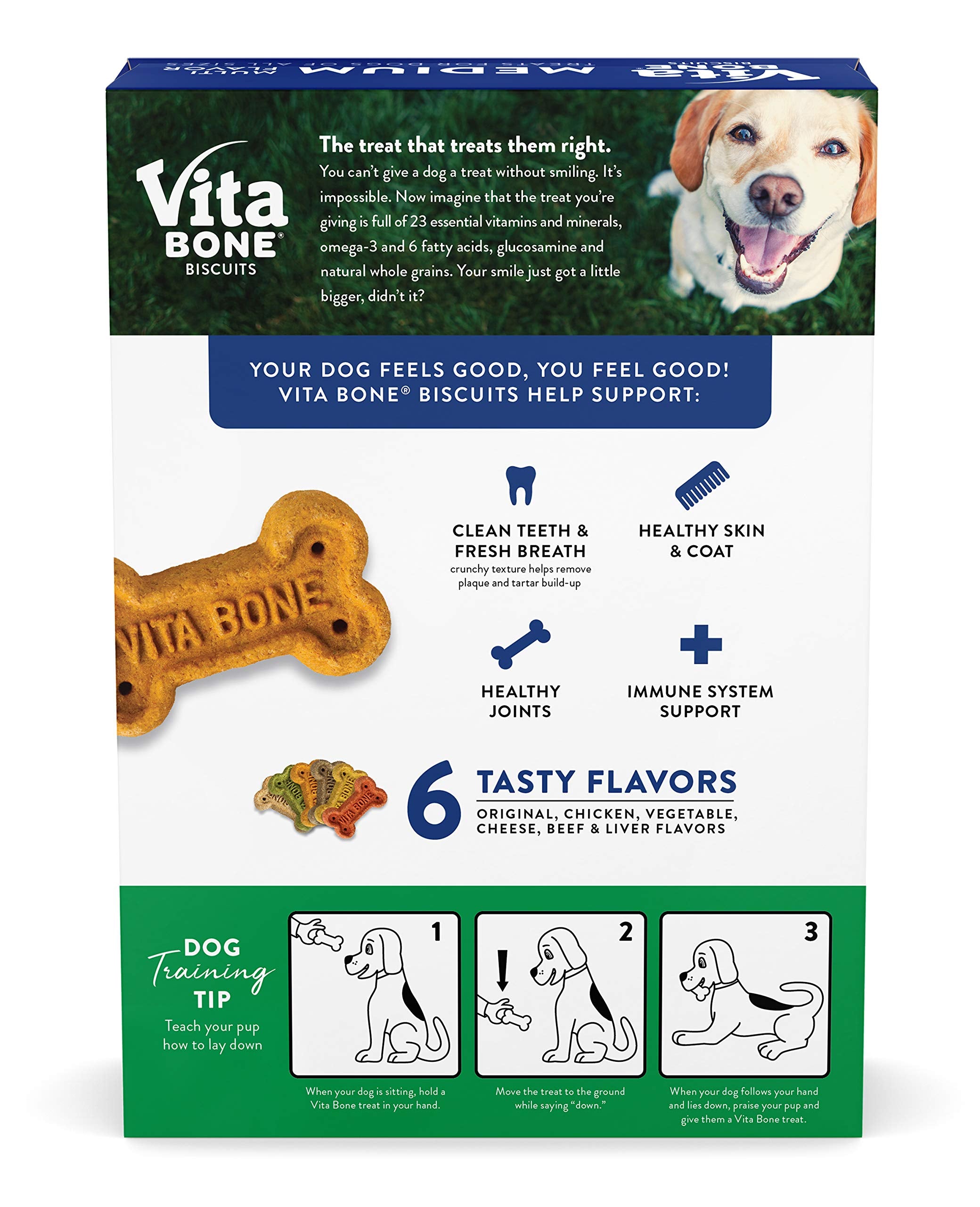 Vita Bone Multi Flavor Dog Biscuit Treats, Medium, 24 Ounce Box