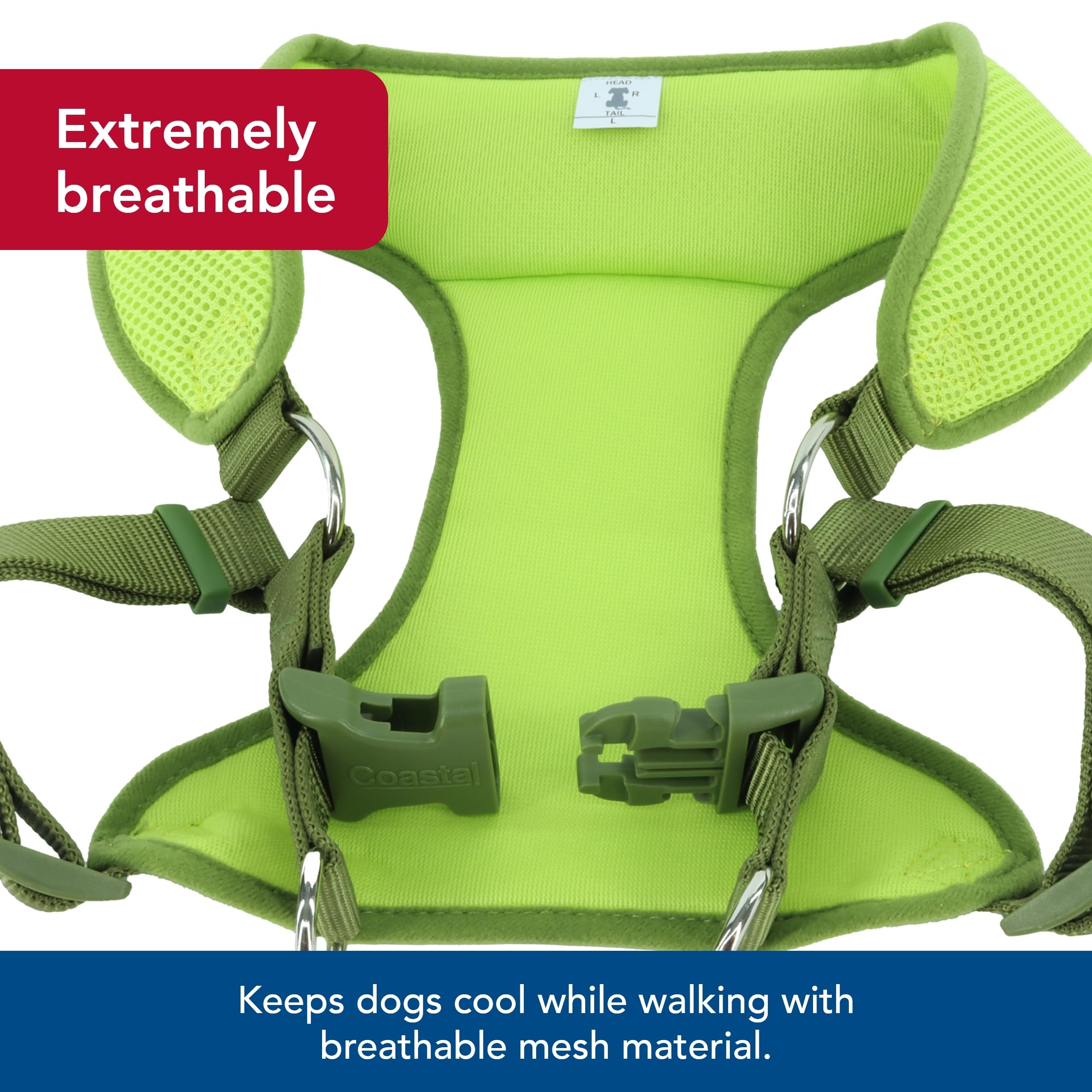 6483 Comfort Harness Xs - Tone On Tone Green