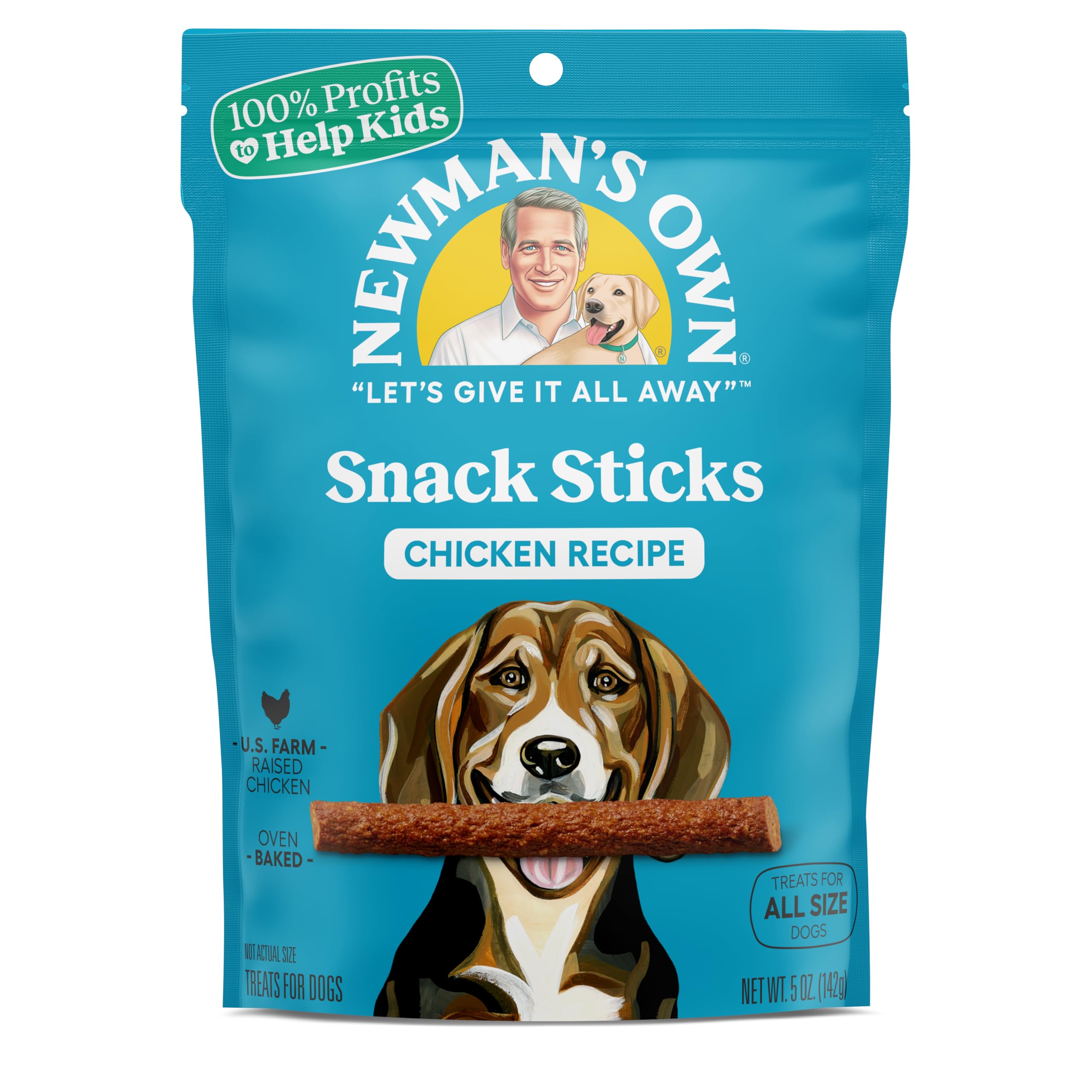 Newmans Own Snack Sticks for Dogs, 5-oz. (Pack of 8), Chicken