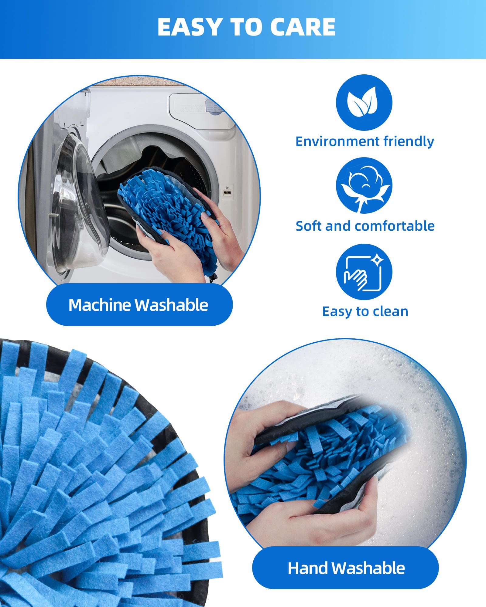 Rabbit Foraging Mat, Interactive Feed Game For Boredom, Small Pet Puzzle Toy, Ovmkov 9.44' X 9.44' Polar Fleece Snuffle Pad Be