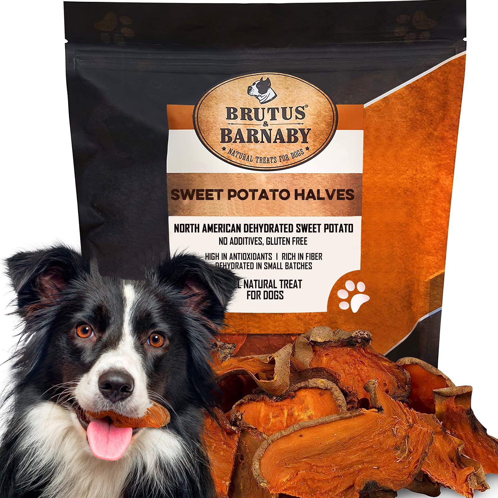 Sweet Potato Slices For Dogs - Half Slices, 5 lbs - Single Ingredient Grain Free Dog Treats, Best High Anti-Oxidant Healthy 100%