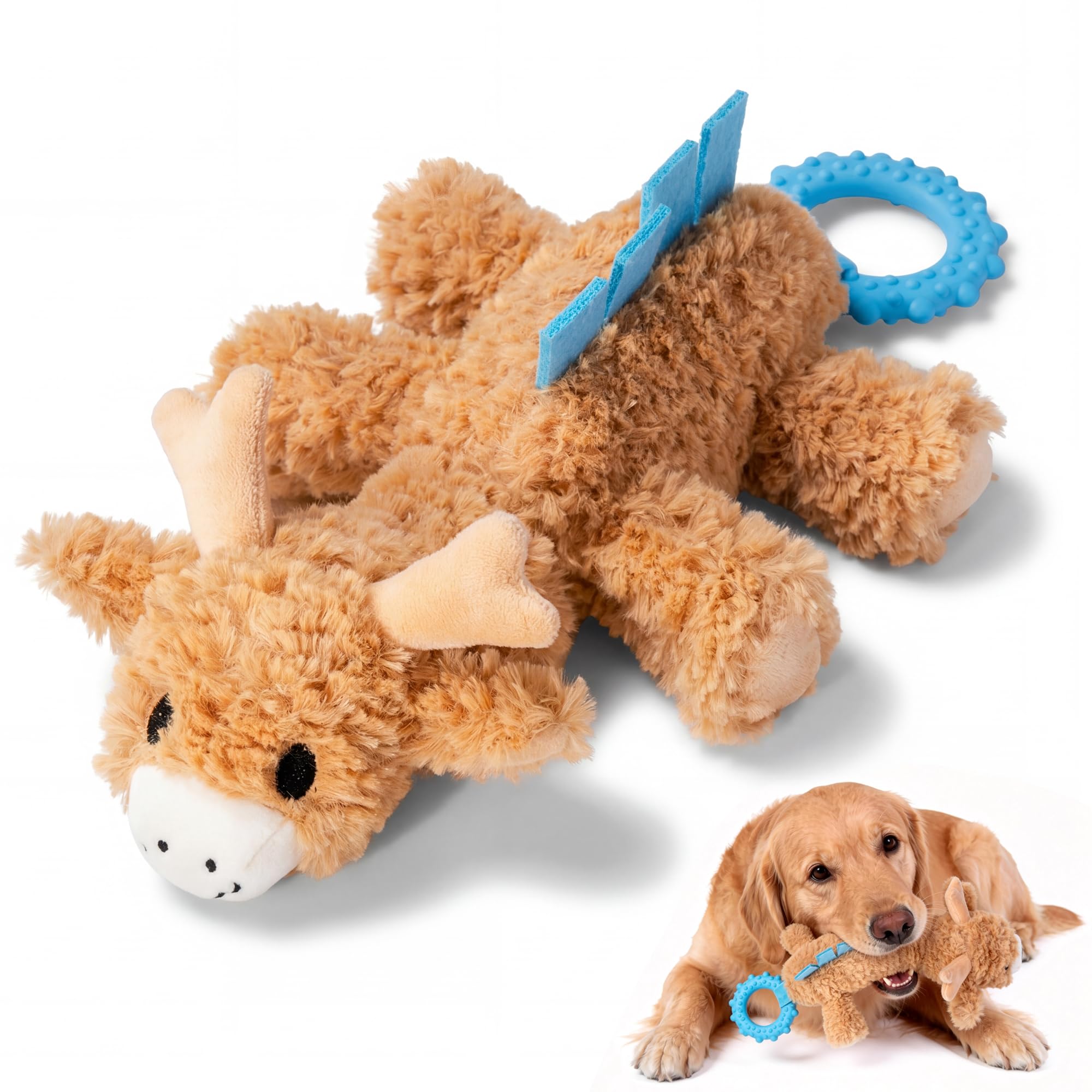 MelloNest Giraffe Interactive 5 in 1 Squeaky Dog Toy for Large, Medium & Small Dogs, and Fetch Lovers with Stretchable Neck, Cri