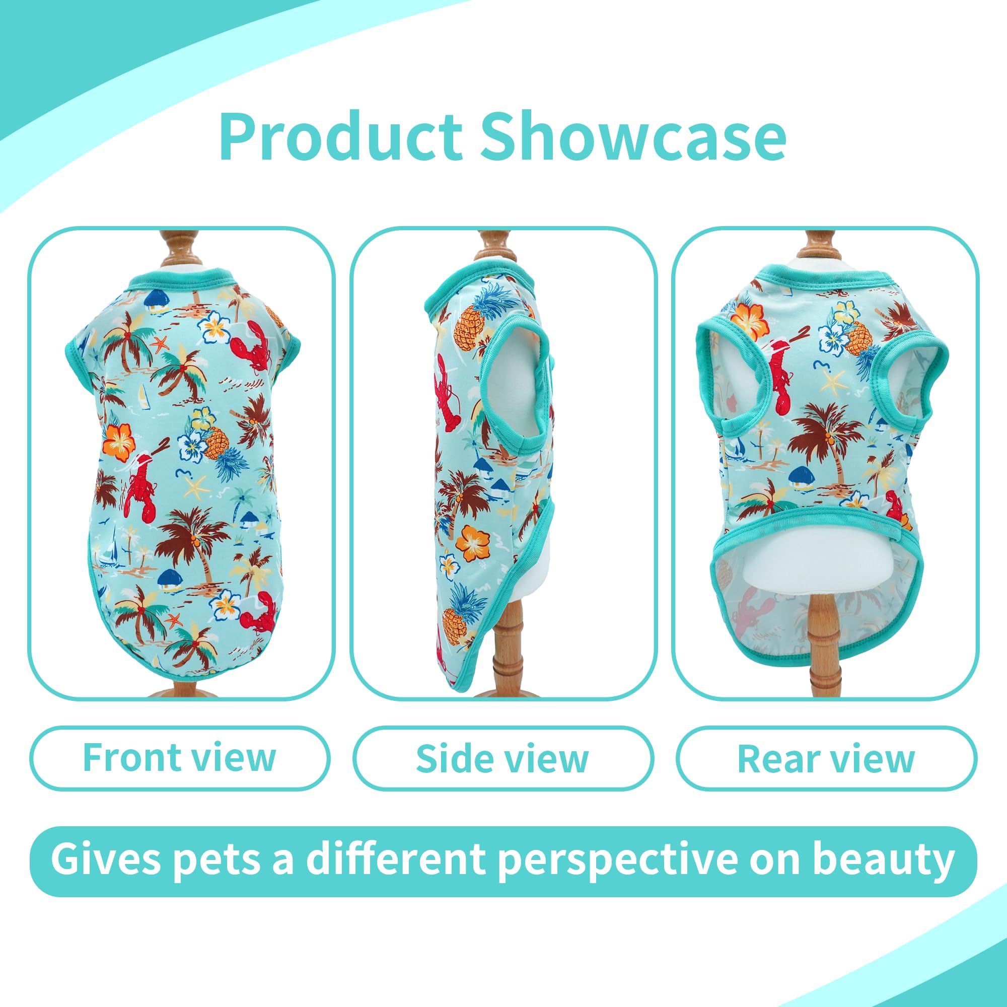 Jpgdn Hawaiian Dog Shirts For Small Dog Puppy Doggie Girl Boy Bule Red Sleeveless Tank Top Tee Vest T Shirts Male Female Summer