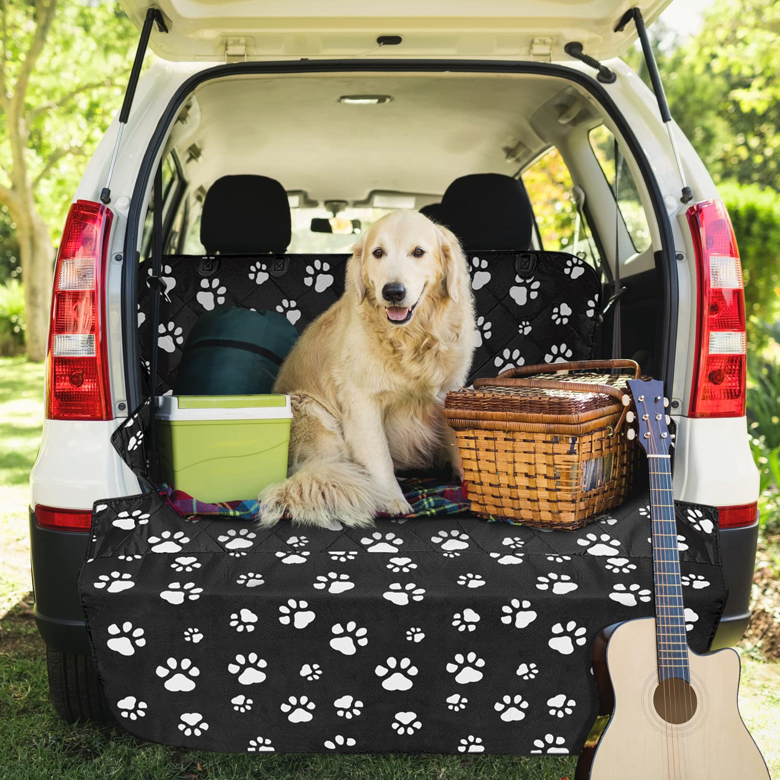 F-Color Suv Cargo Liner For Dogs, Upgraded Extra Large Water Resistant Pet Cargo Cover Dog Seat Cover Mat For Suv Sedans Vans Wi