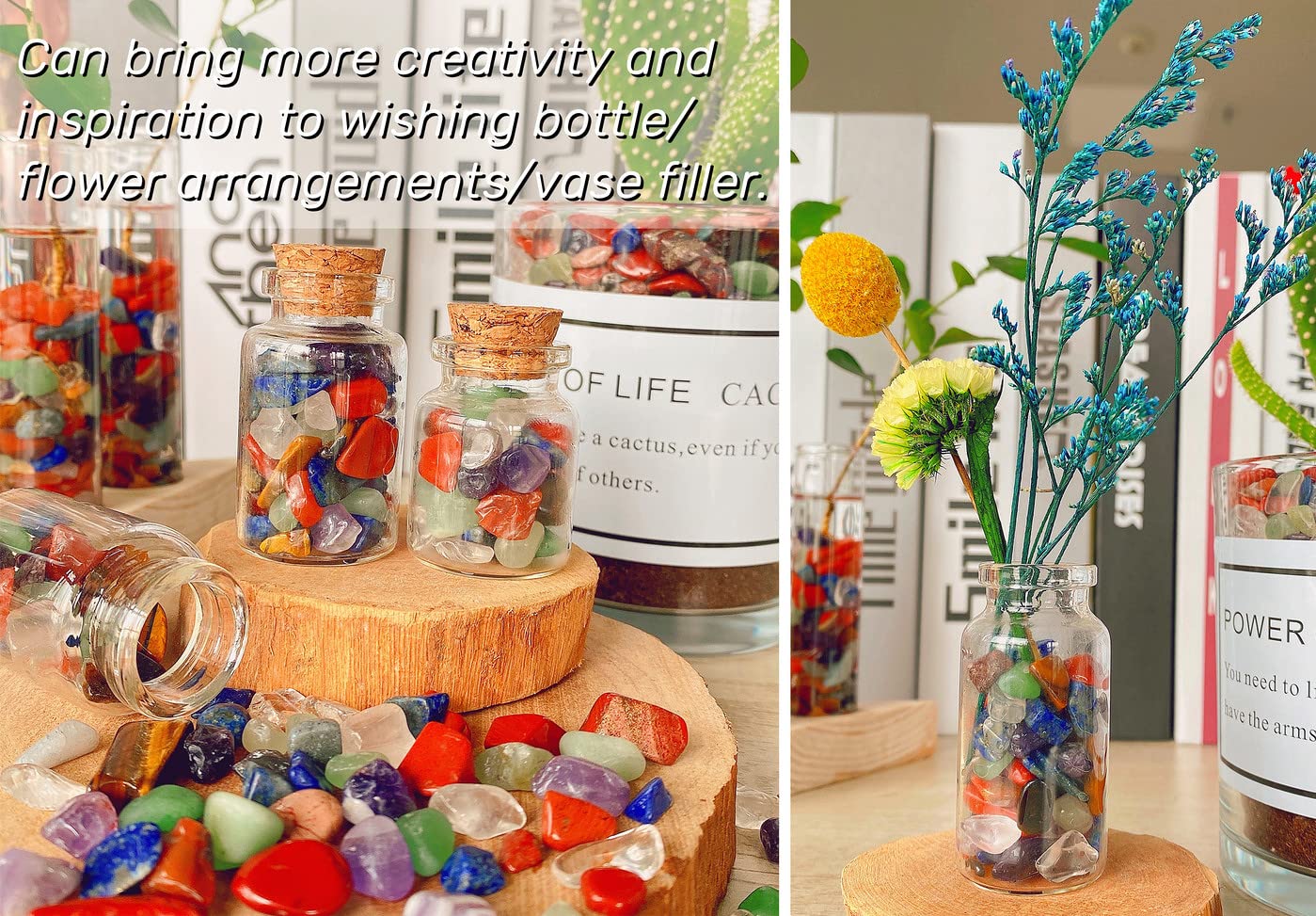 7 Chakra Mixed Crystal Polished Aquarium Gravel Stones Tumbled Stone Rocks Colorful Crushed Reiki Healing Crystals Quartz Home B