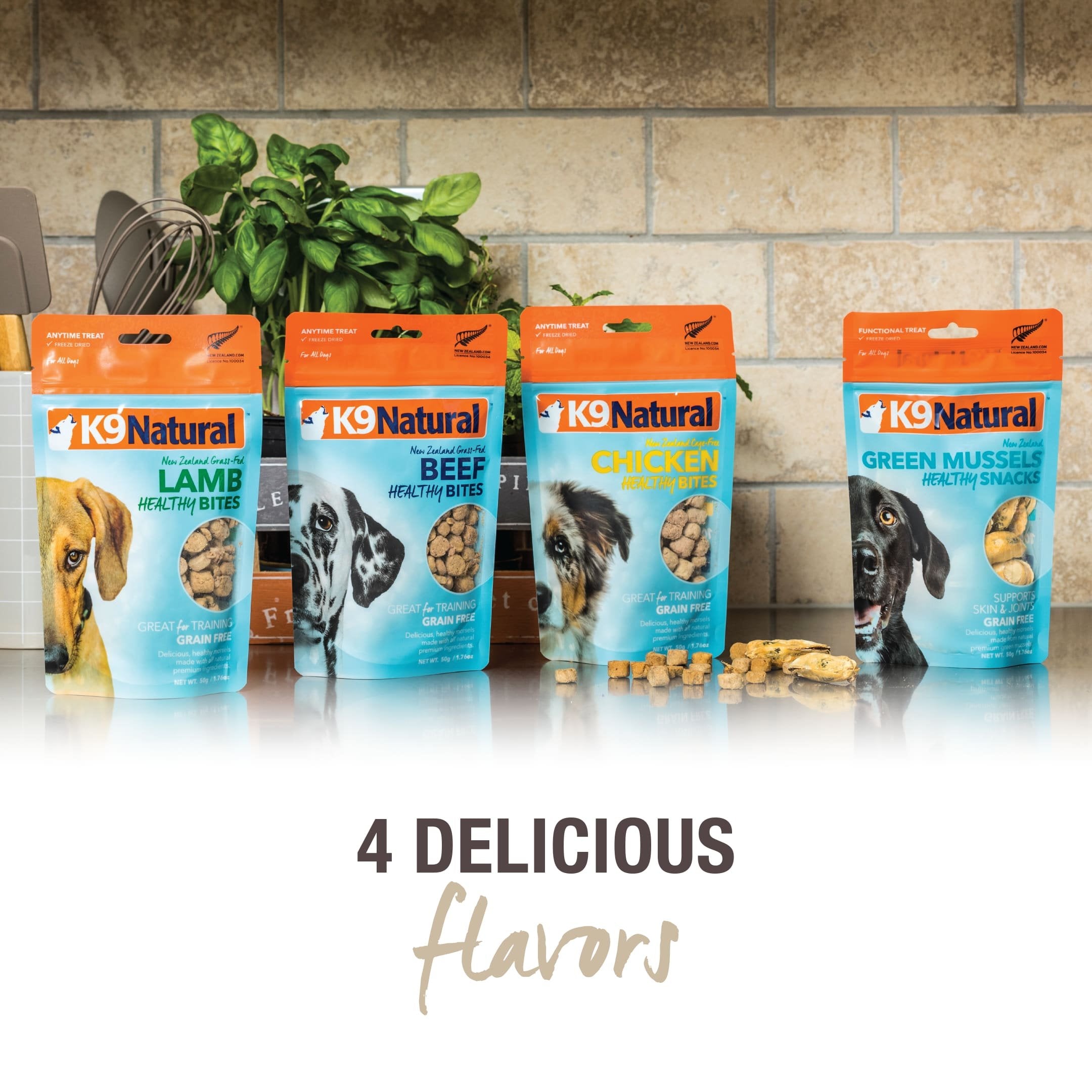 K9 Natural - Grain Free Freeze Dried Dog Treats - Beef Bites 1.76oz