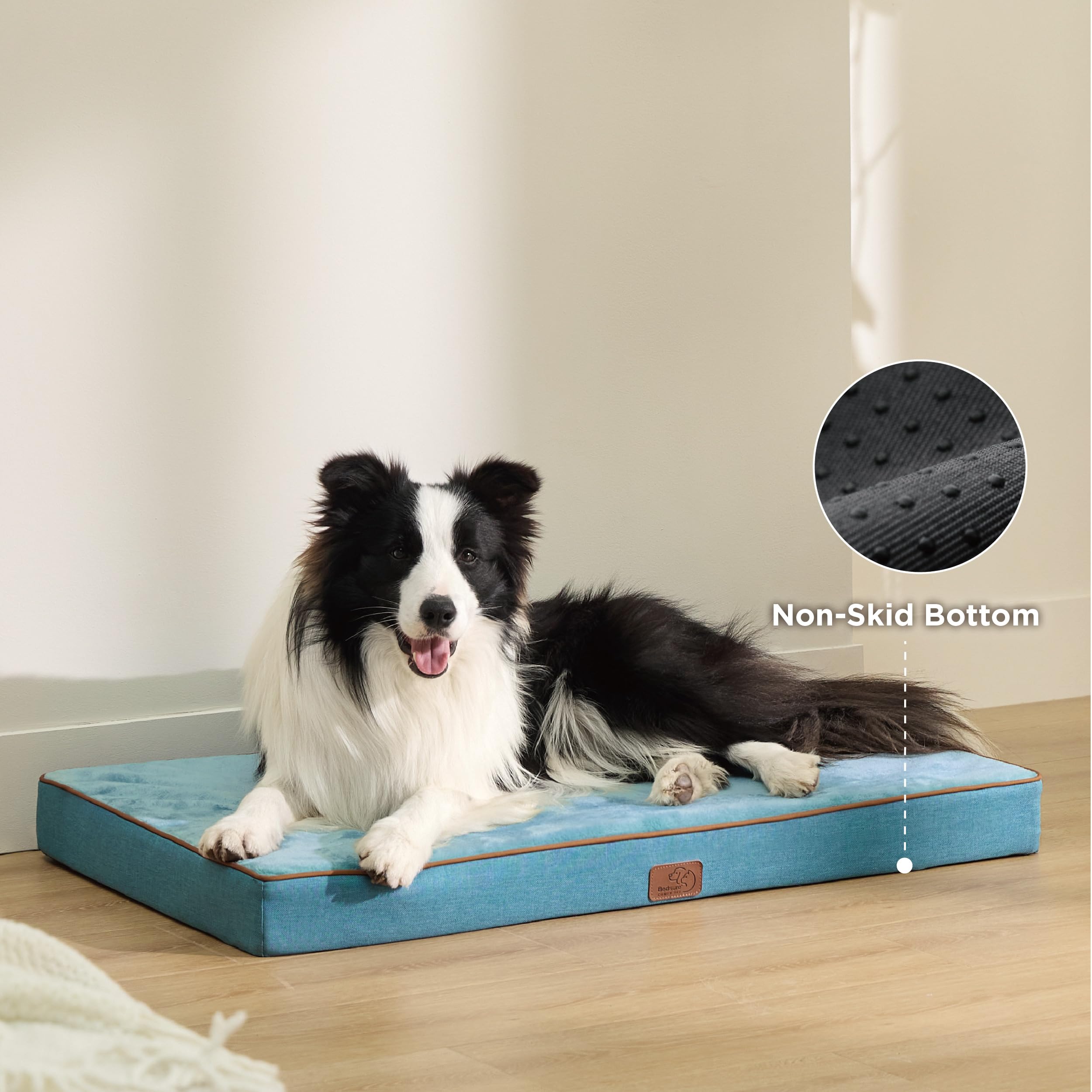 Bedsure Memory Foam Dog Bed Large Sized Dog - Orthopedic Waterproof Pet Beds For Crate With Removable Washable Water-Resistant C