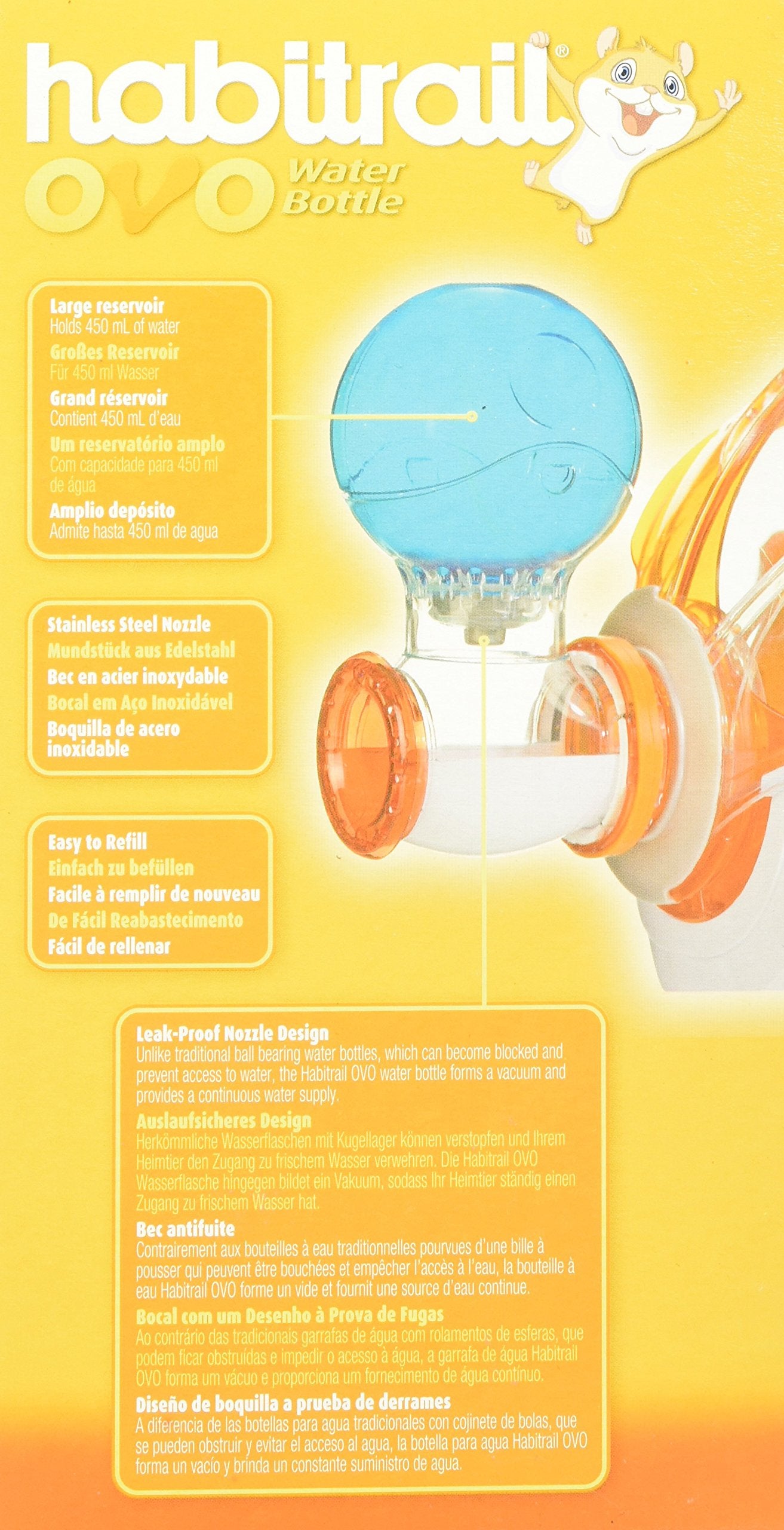 Habitrail Ovo Water Bottle, Hamster Cage Accessories For Small Animal Habitats