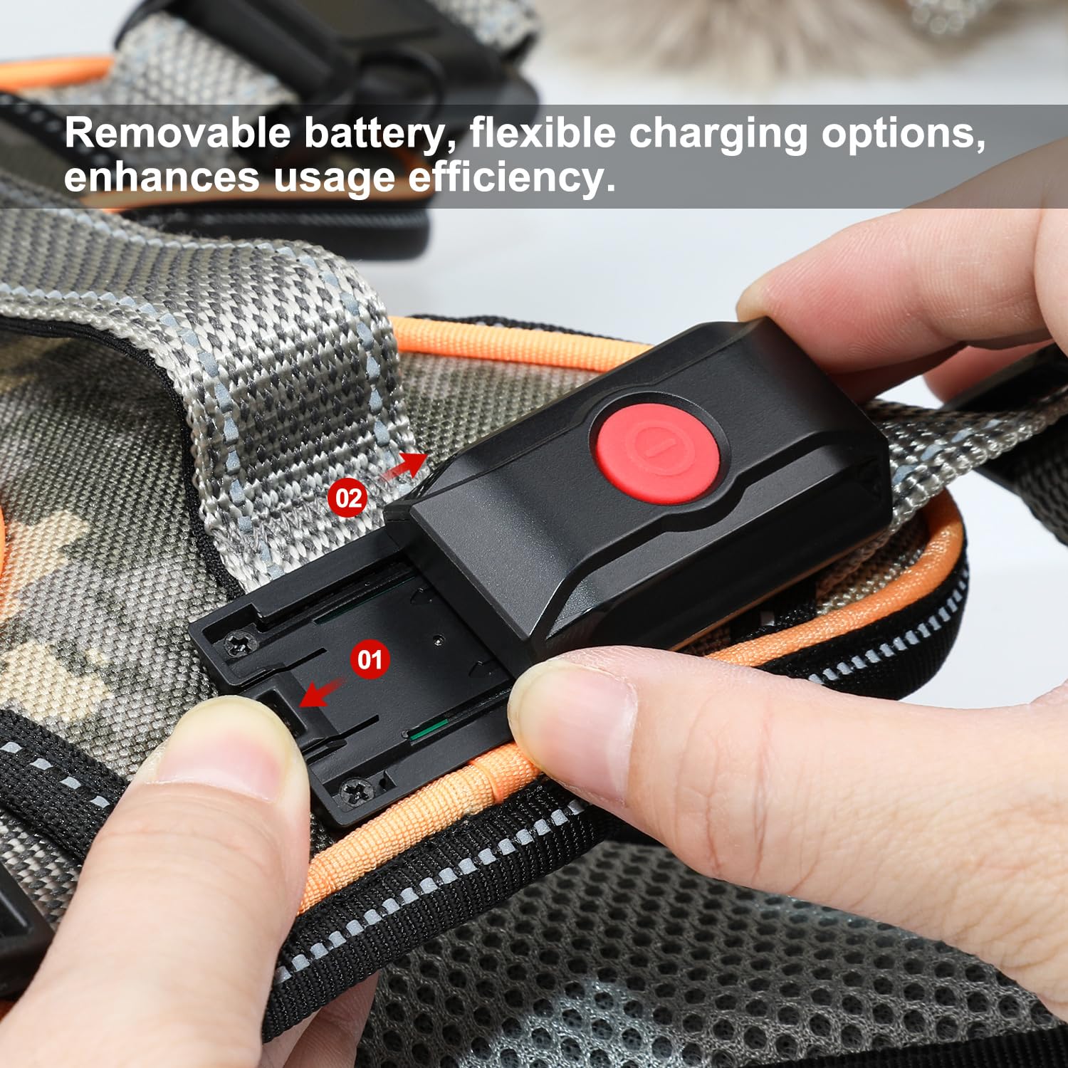 Bipawti 230Mah Rechargeable Battery Box Light Up Dog Harness Accessories