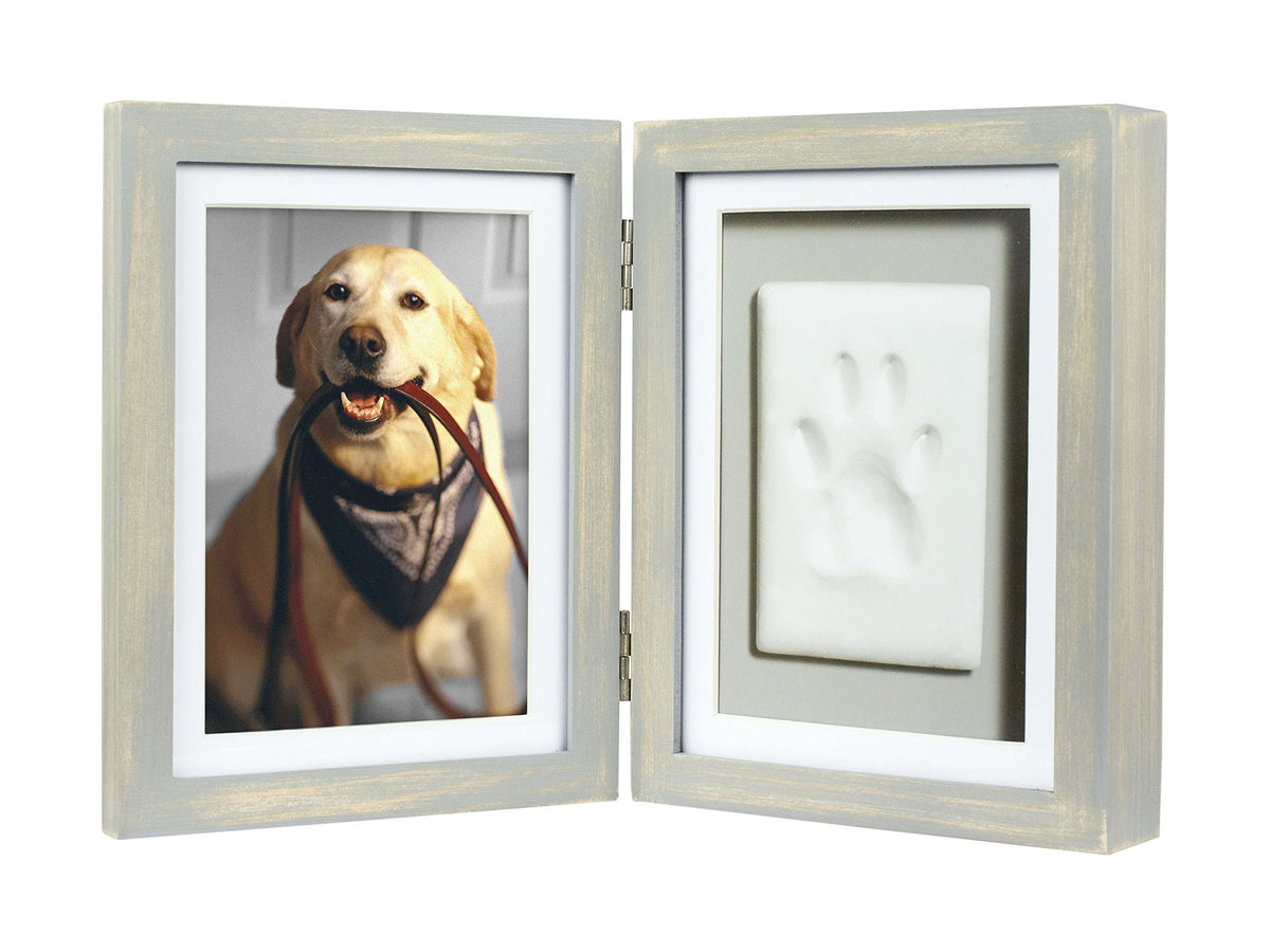Pearhead Pet Pawprints Desk Picture Frame And Imprint Kit,Gray