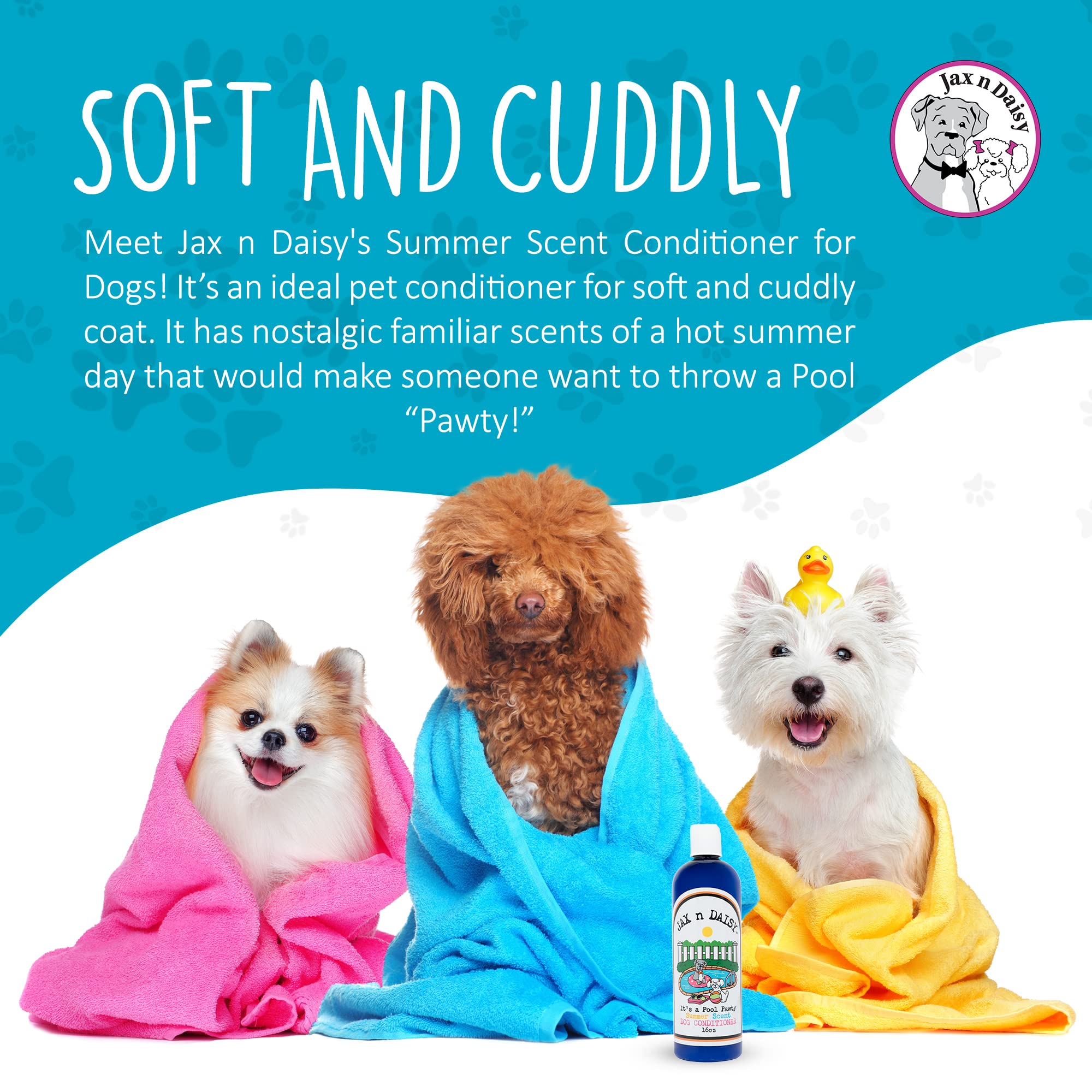 Jax N Daisy It S A Pool Pawty Summer Scent Dog Conditioner Essential Oil Conditioner For Dogs Gentle Dog Hair Cruelty Free Vegan