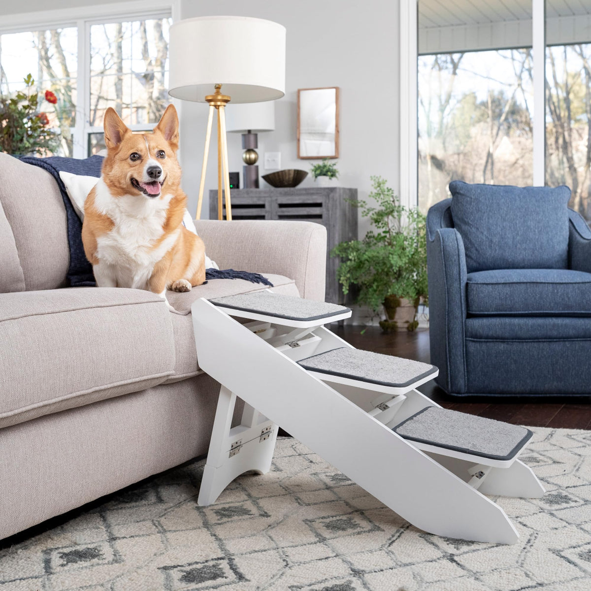 Petsafe Cozyup Steps & Ramp Combo For Small Dogs – Dog And Cat Ramp With Stairs – Give Your Pets Easy Access To High Beds Or Couch – Foldable Nonslip Design – Perfect For Small, Medium, And Large Dogs