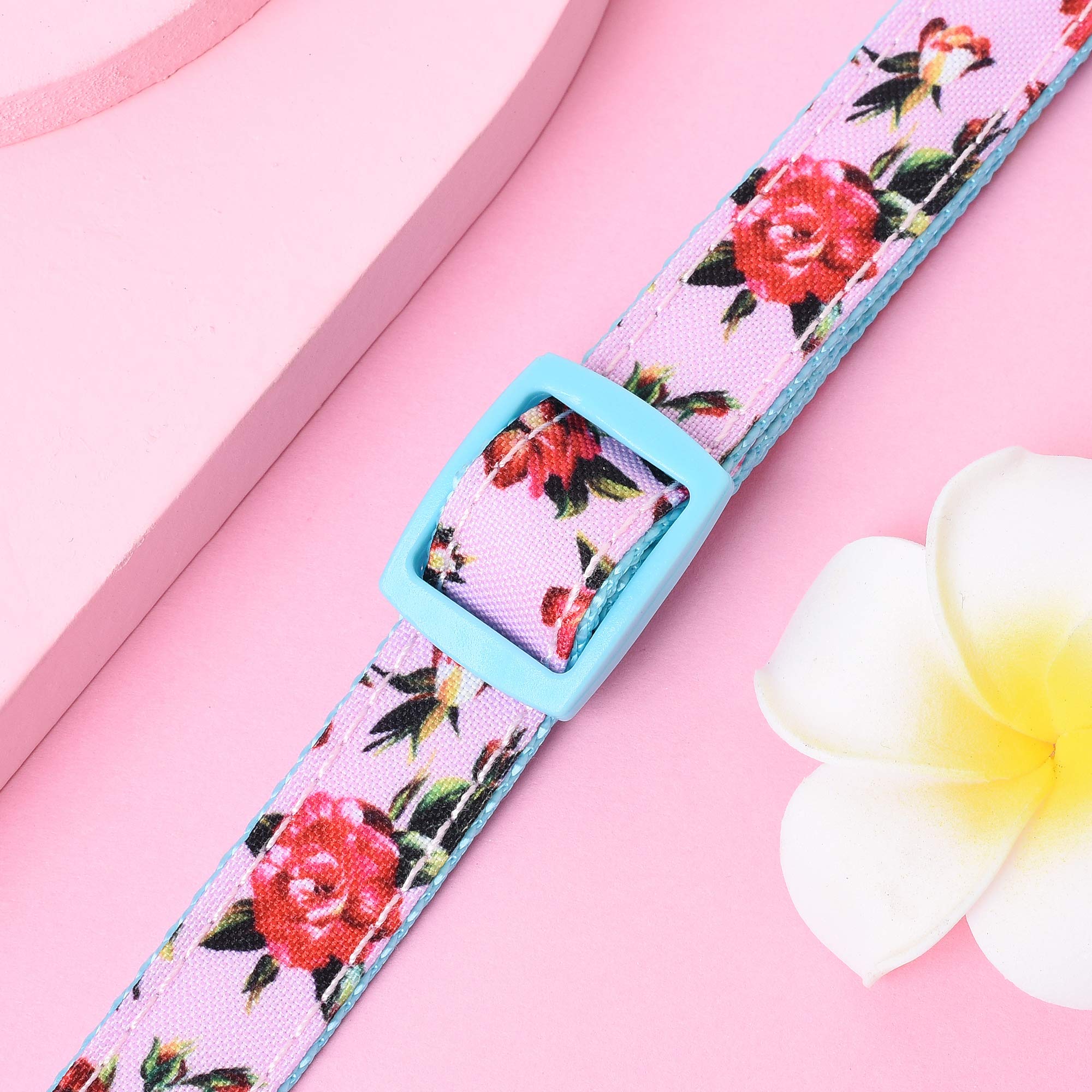 Mile High Life | Girl Dog Collars | Cute Dog Collar Lightweight | Soft Poly Cotton Fabric Collars For Small Dogs | Flower & Frui
