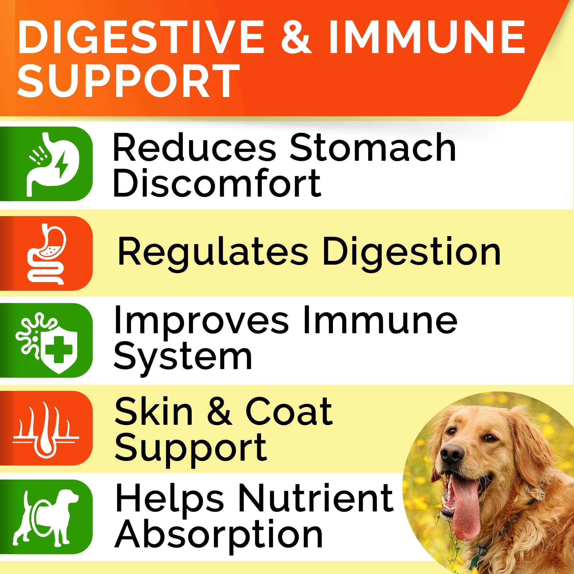 STRELLALAB Pet Probiotics for Dogs & Digestive Enzymes - Digestion & Gut Health Treats, Dog Probiotics Chews, Fiber Supplement,