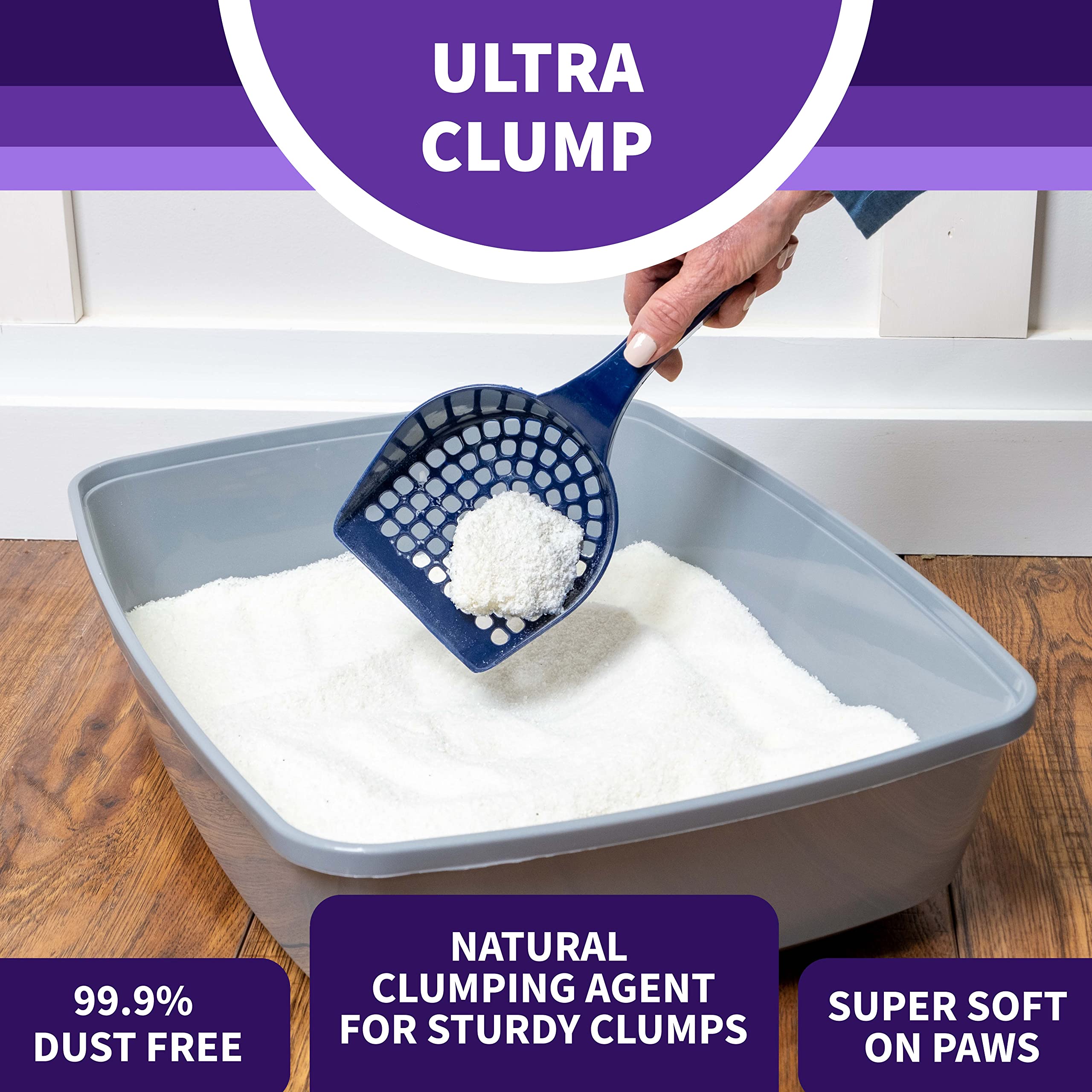 Litter Pearls Ultra Clump Unscented Crystal Clumping Cat Litter 8Lb,White And Clear Crystals,10580