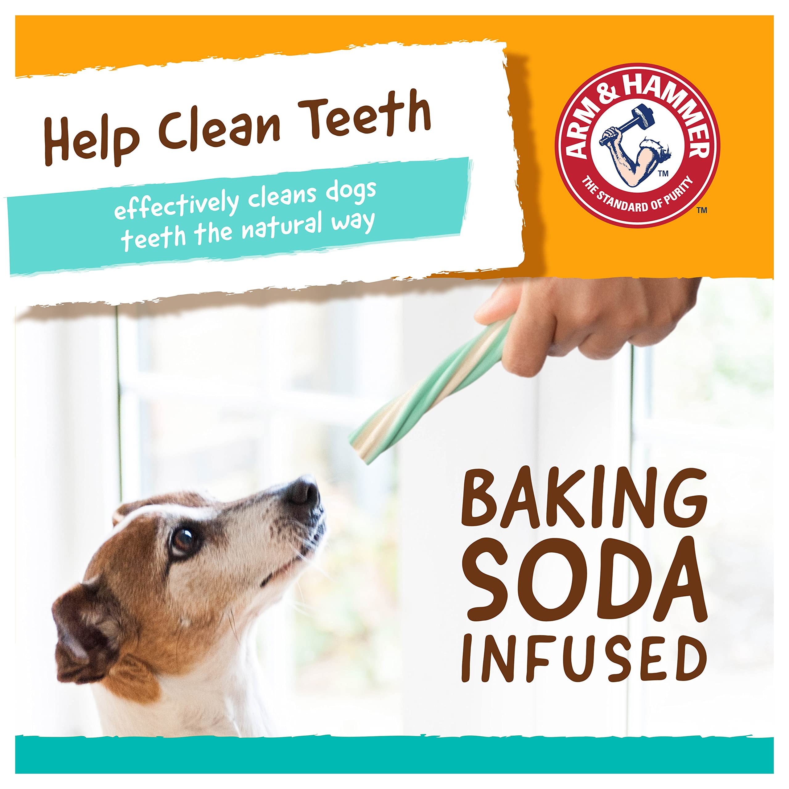 Arm & Hammer Dental Treats for Dogs, Fresh Breath, 57 Count, Mint, Model FF12286