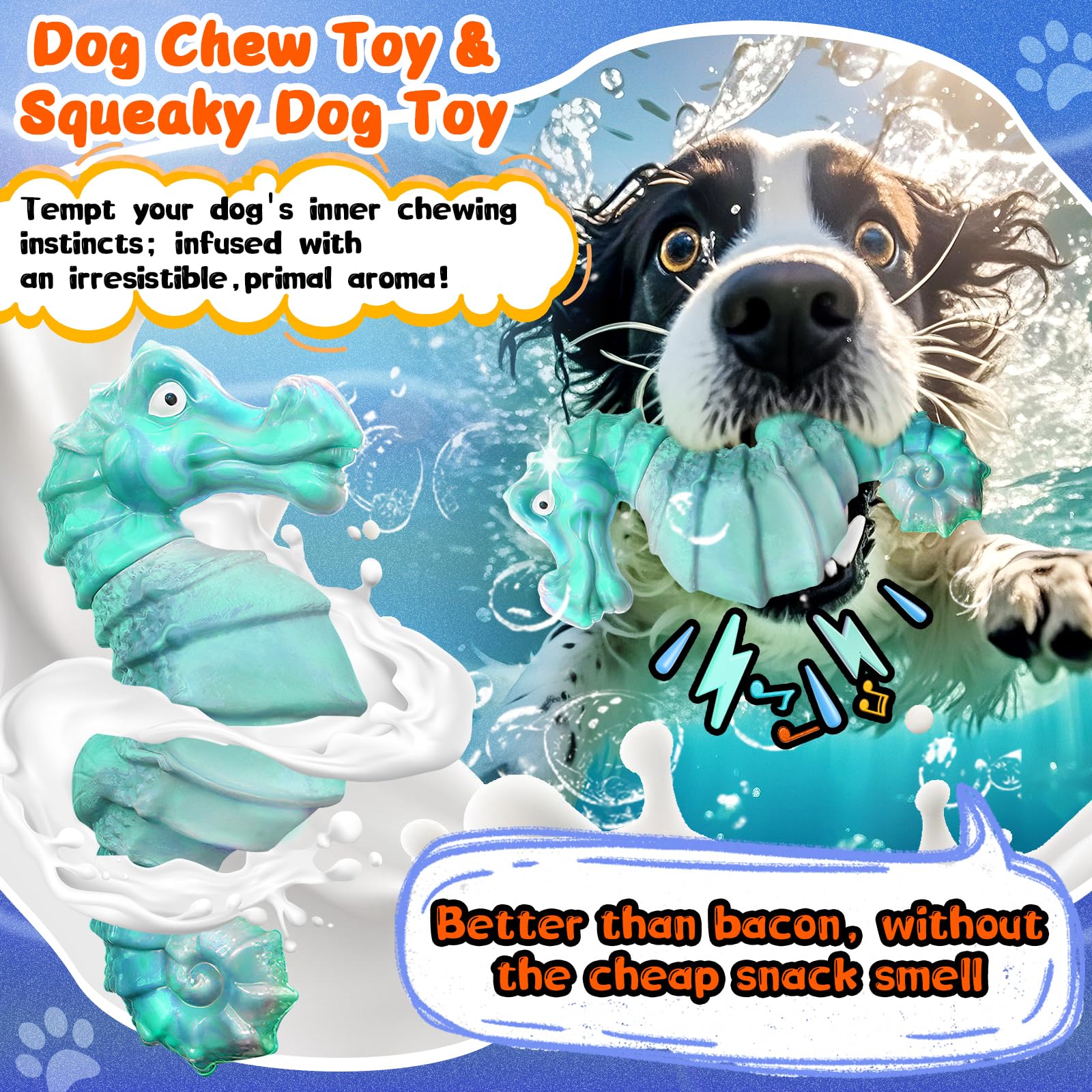 Dog Toys For Aggressive Chewers: Interactive Dog Chew Toys For Large Dogs - Squeaky Toys For All Breeds To Keep Them Busy -Chew