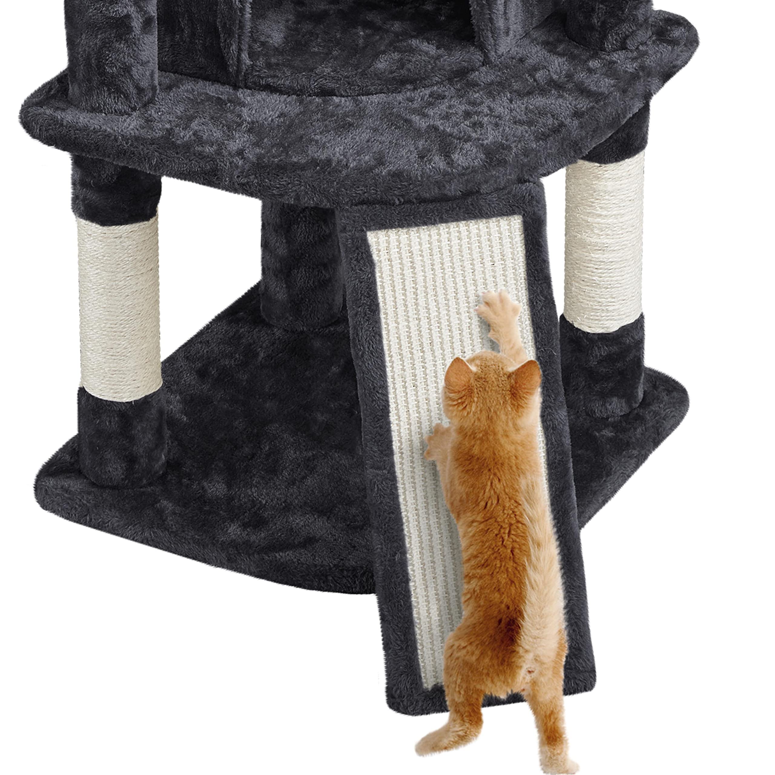 Yaheetech Cat Tree, 42In Cat Tower For Indoor Kittens, Pet Play House With Large Perch & Scratching Posts & Cozy Condo & Scratch