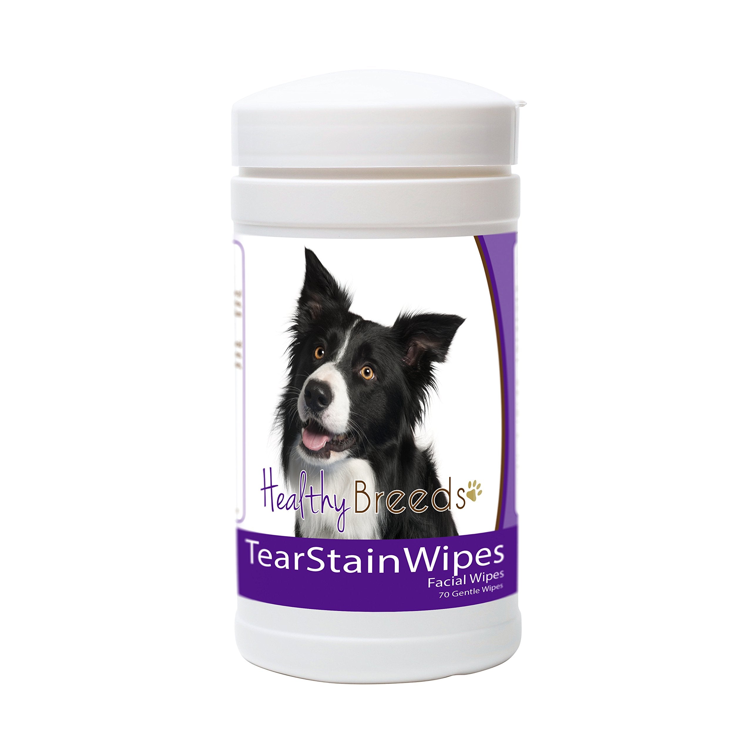 Healthy Breeds Border Collie Tear Stain Wipes 70 Count