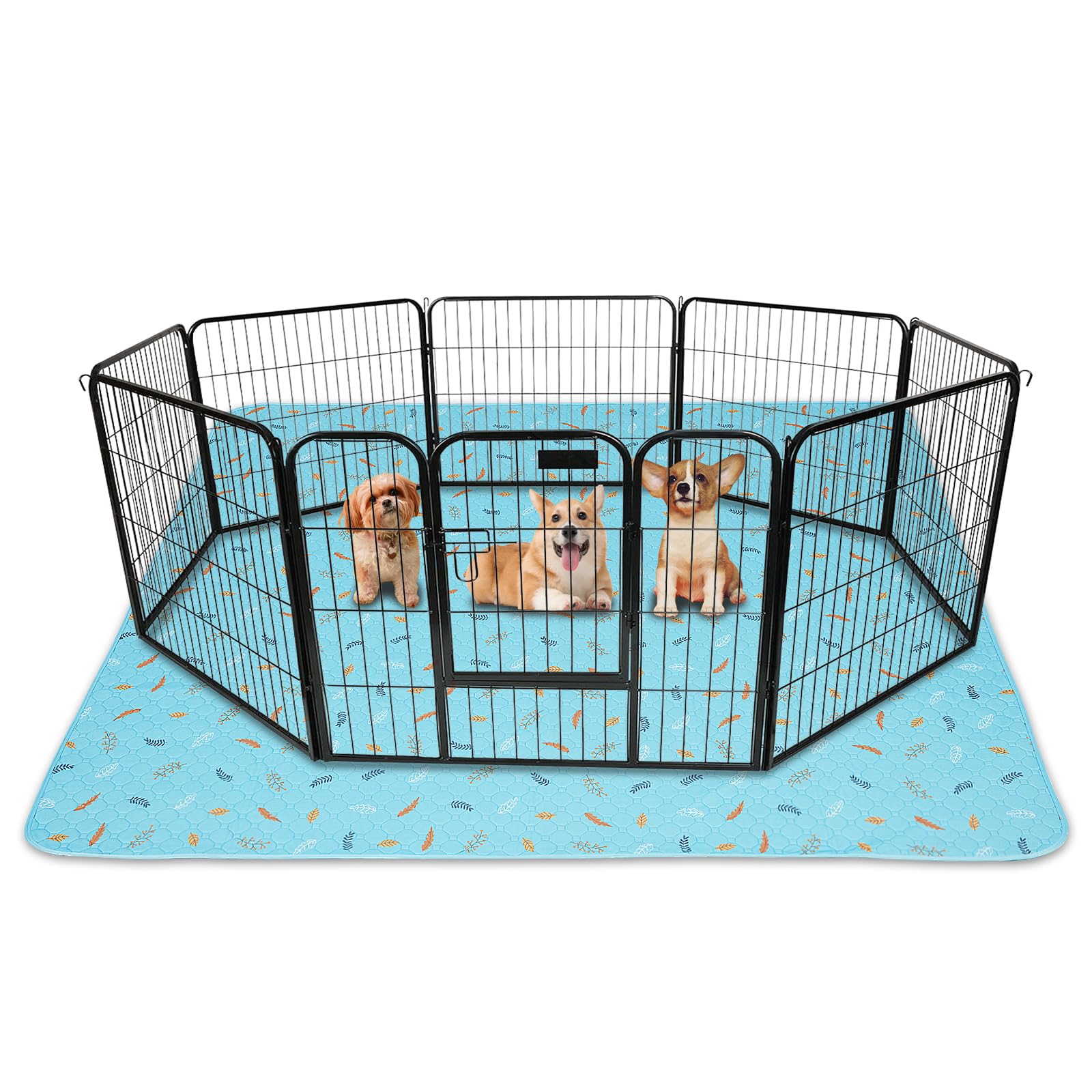 Sunheir Washable Pee Pads For Dogs 72'X72', Extra Large Reusable Puppy Pads Pet Training Pads For Dog Playpen, Waterproof Pee 