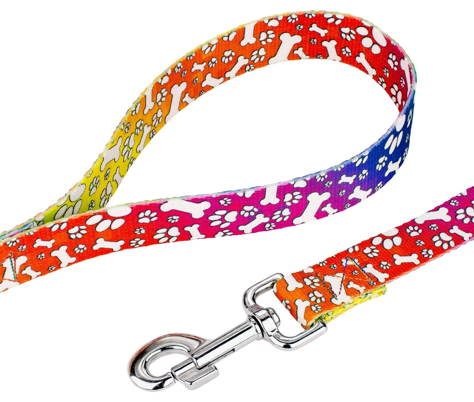 Country Brook Petz - Premium Trippy Doggo Dog Collar & Leash - Groovy Collection Featuring Far Out Designs (1 Inch, Large)