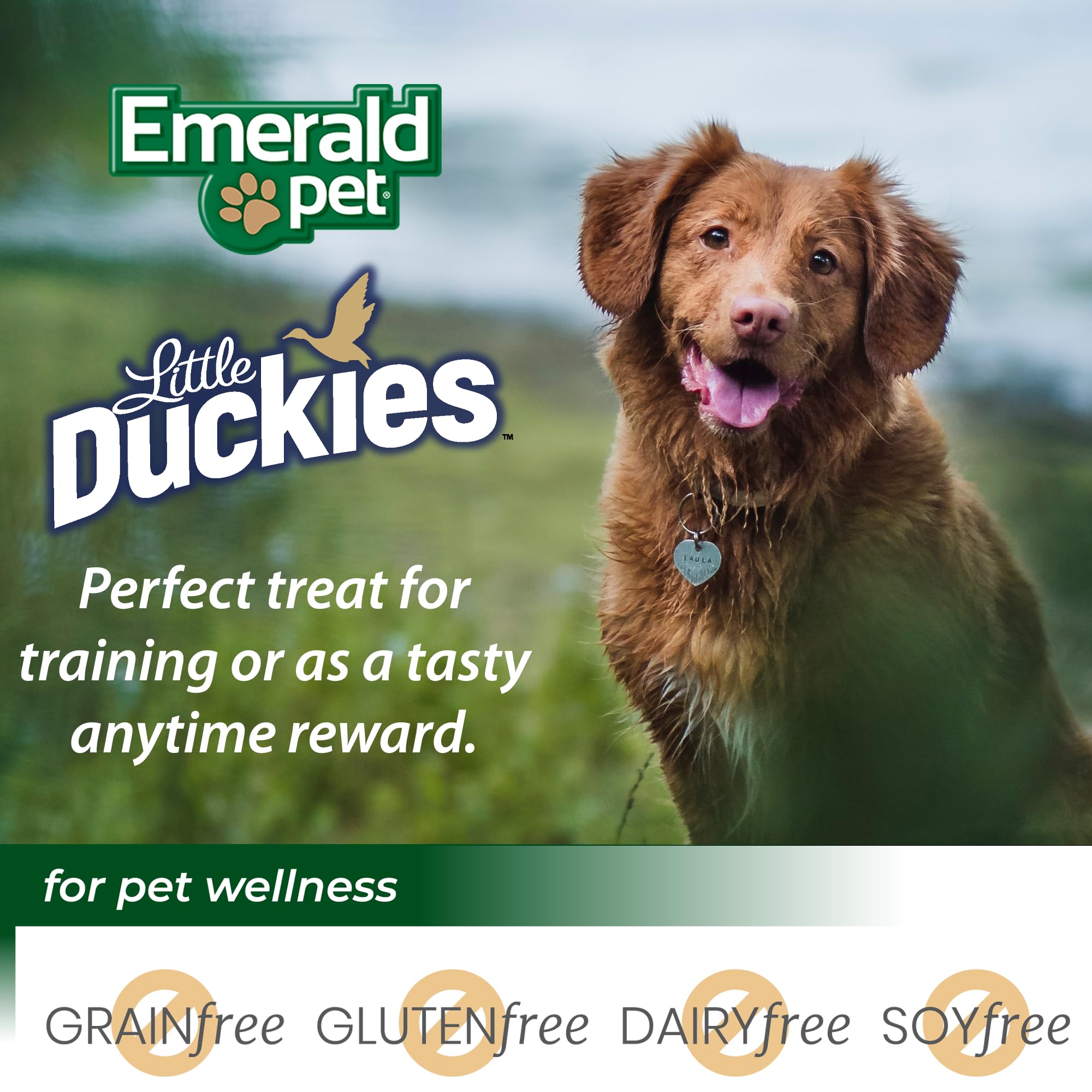 Emerald Pet Little Duckies Dog Treats with Duck and Cranberry