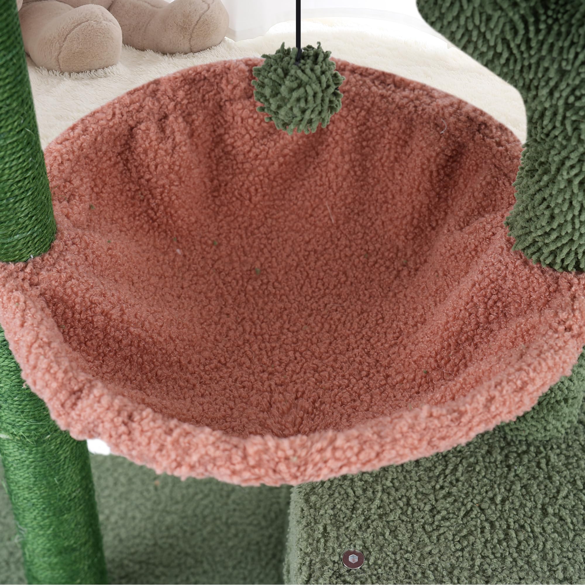 Aiwikide 37.4'' Cactus Cat Tree Tower With Twin Cat Condos For Indoor Cats, All-In-One Activity Center With Cat Scratching Post