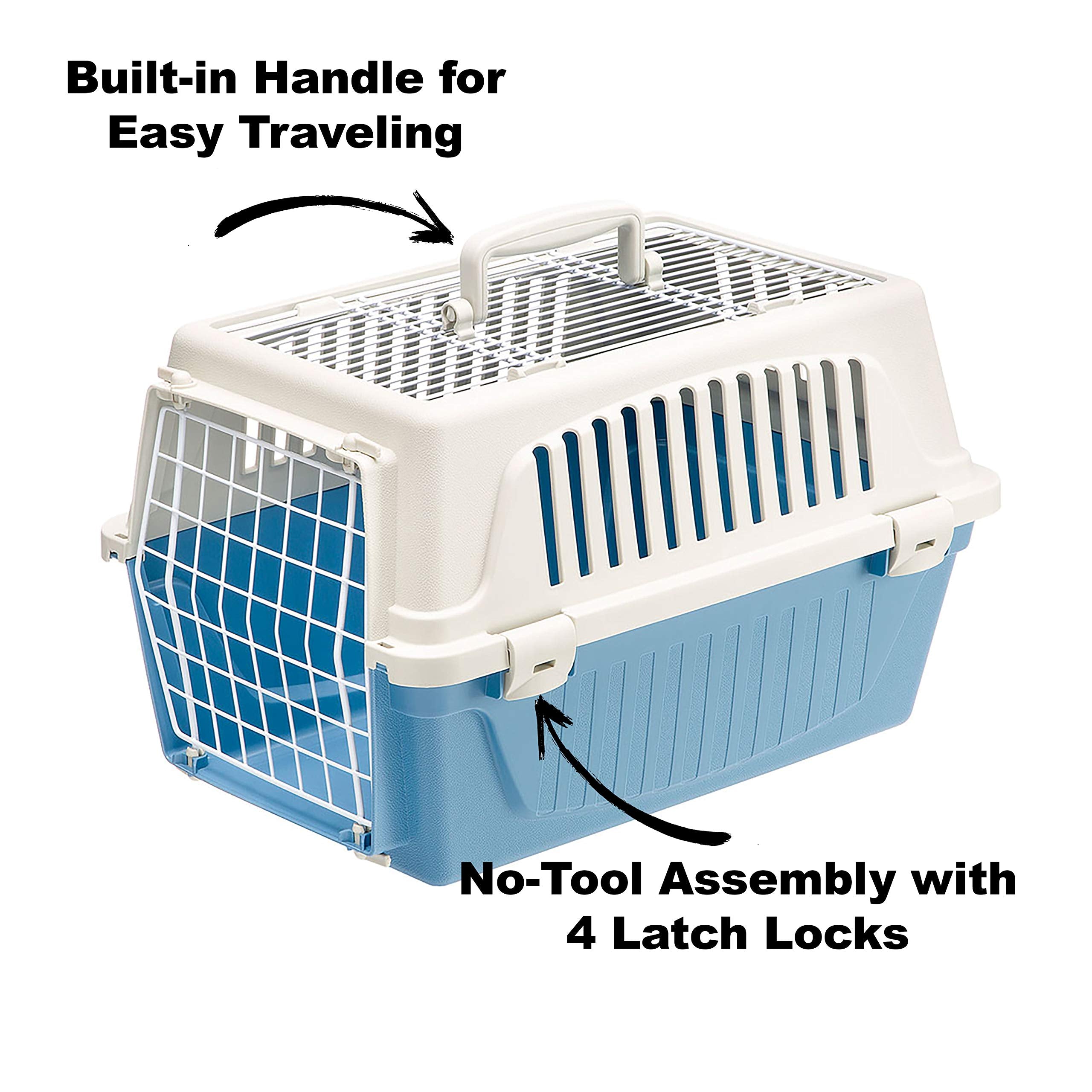 Ferplast Atlas Pet Carrier | Small Pet Carrier For Dogs & Cats W/Top & Front Door Access
