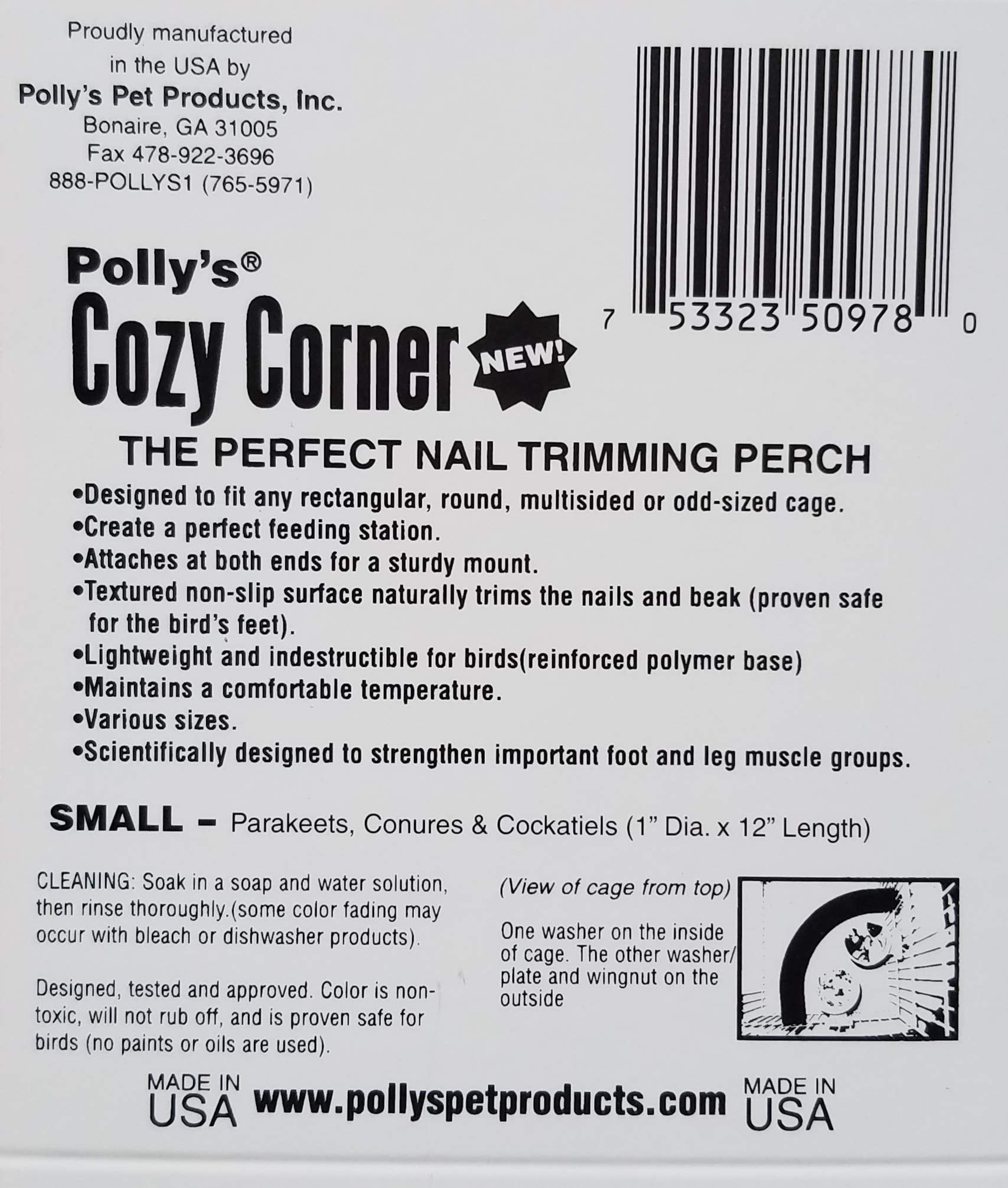 Polly'S Cozy Corner Bird Perch, Small