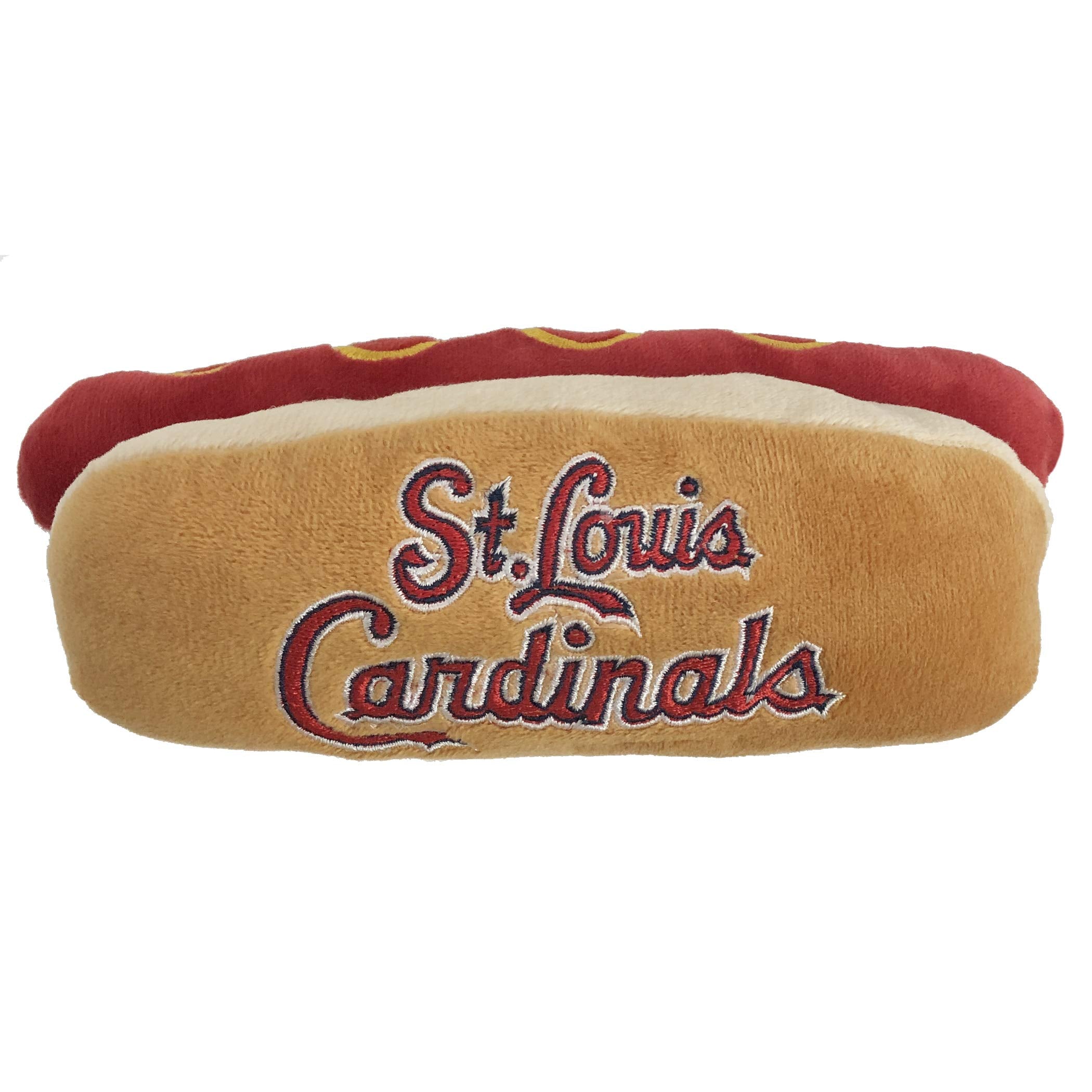 Mlb St. Louis Cardinals Plush Dog Toys - Stadium Theme Snacks - Cutest Plush Hot-Dog Toy For Dogs & Cats With Inner Squeaker & P