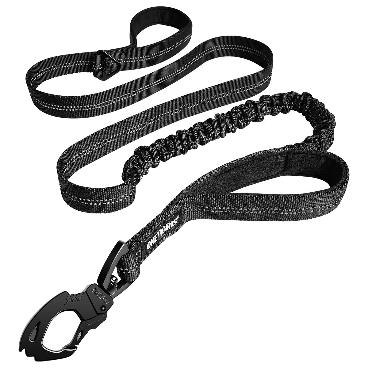 Onetigris 6Ft Dog Leash, Heavy Duty Leash With 2 Padded Handle - Pet Training Lead With Reflective Double Handle For Traffic Con