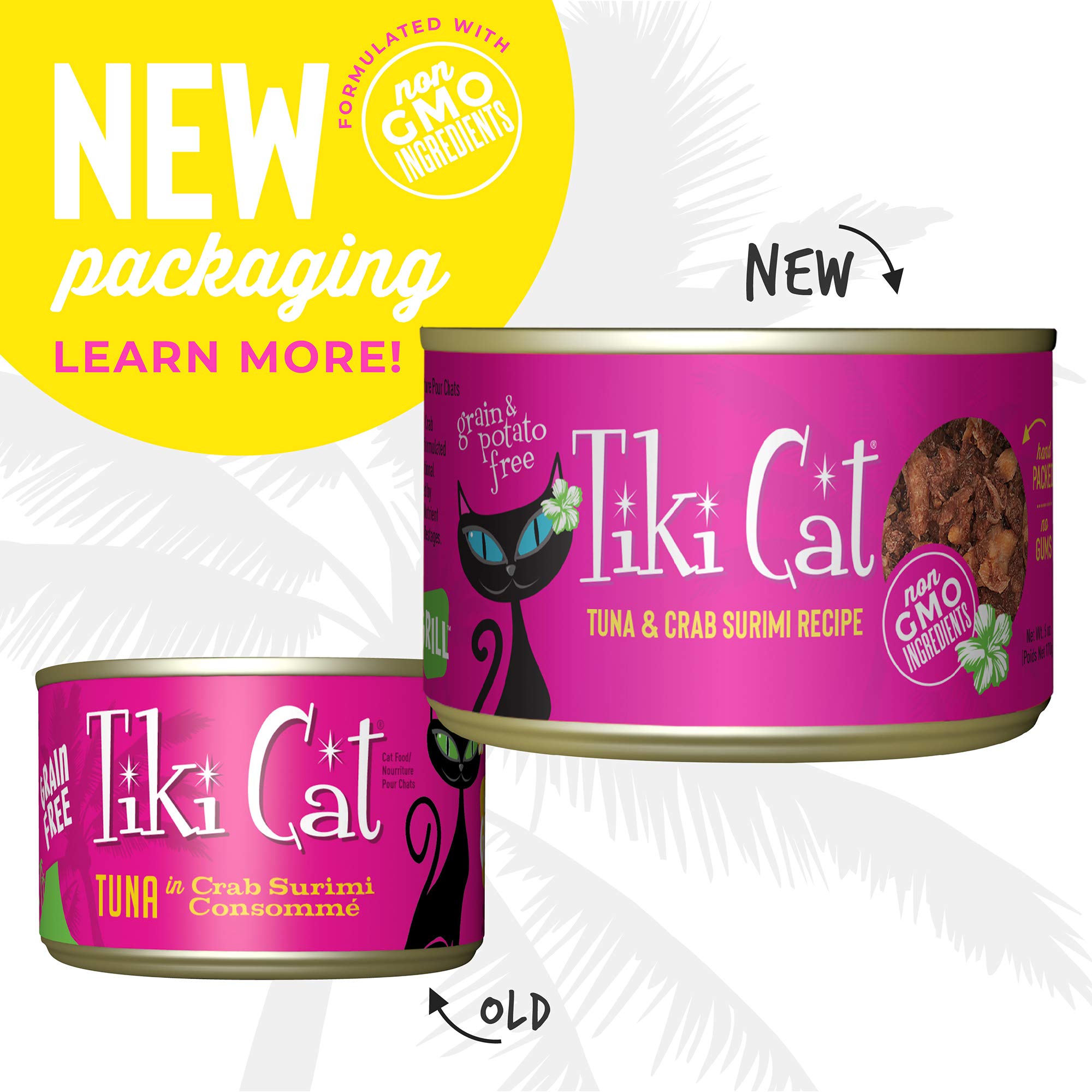 Tiki Cat Grill Wet Cat Food, Tuna & Crab Surimi, 6 oz. Cans (8 Count)