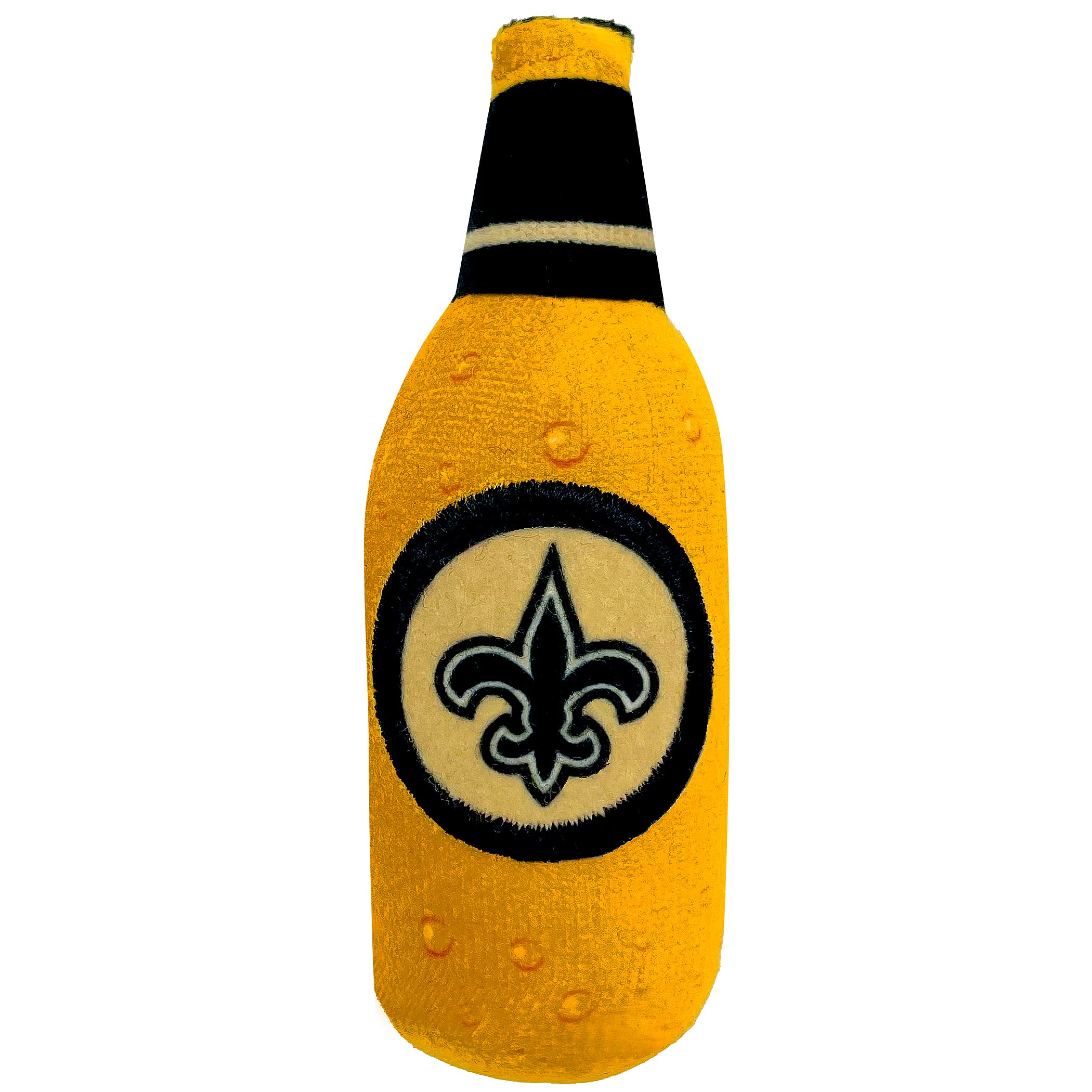 Pets First NFL New Orleans Saints Cat Toy Set - Plush, 3 Pieces, Fresh Catnip, Includes Helmet, Football, Beer Bottle