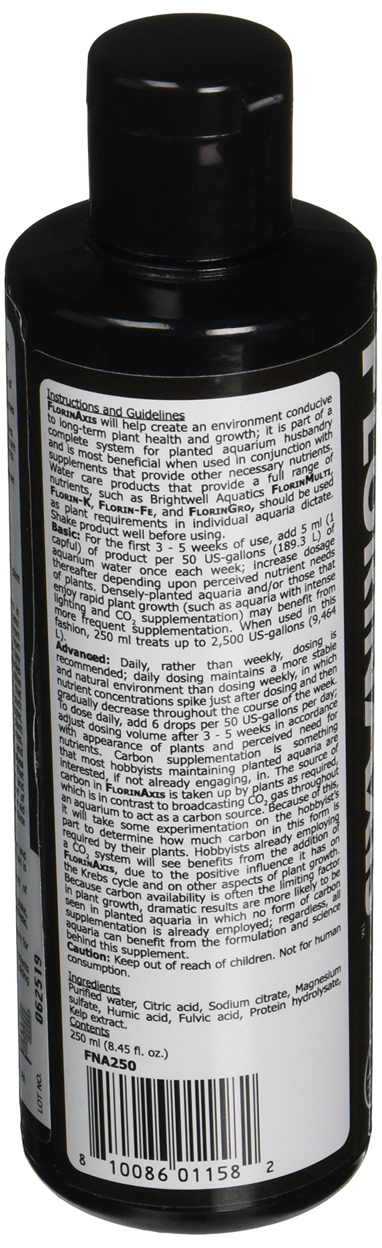Brightwell Aquatics Florinaxis - Carbon Source & Krebs Cycle Stimulator For All Planted Aquaria, 250 Ml, Green