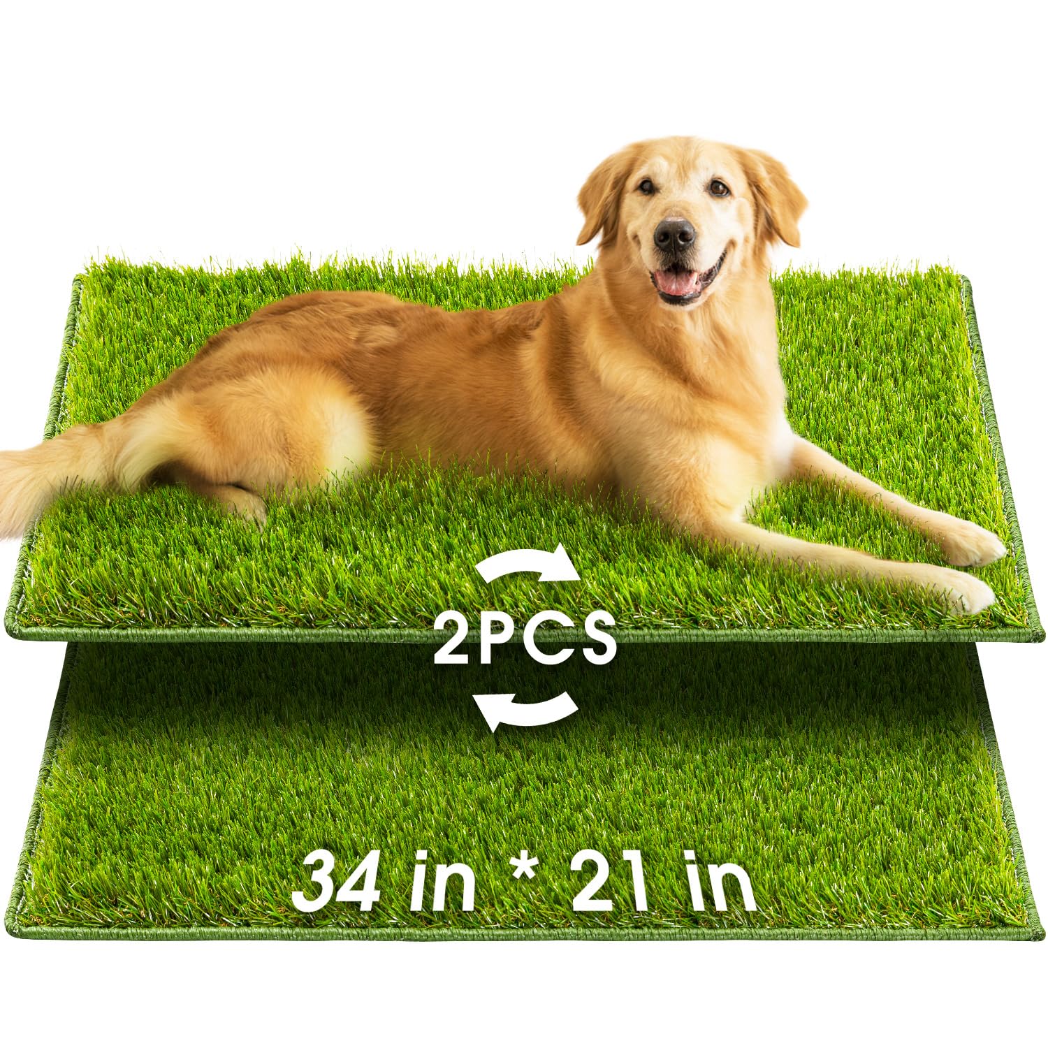 Hompet Artificial Grass For Dogs, 28''X19'', Professional Dog Grass Mat, Easy To Clean With Drainage Holes, Potty Training Pad A