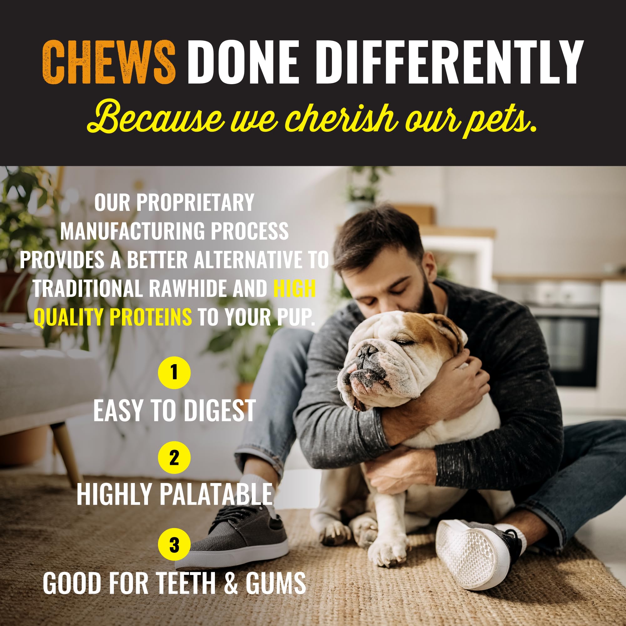 etta says! Premium Crunchy 7 Turkey Chews - Grain-Free Dog Treats, Good for Teeth, Easy to Digest - Made in The USA (20 Count Pa