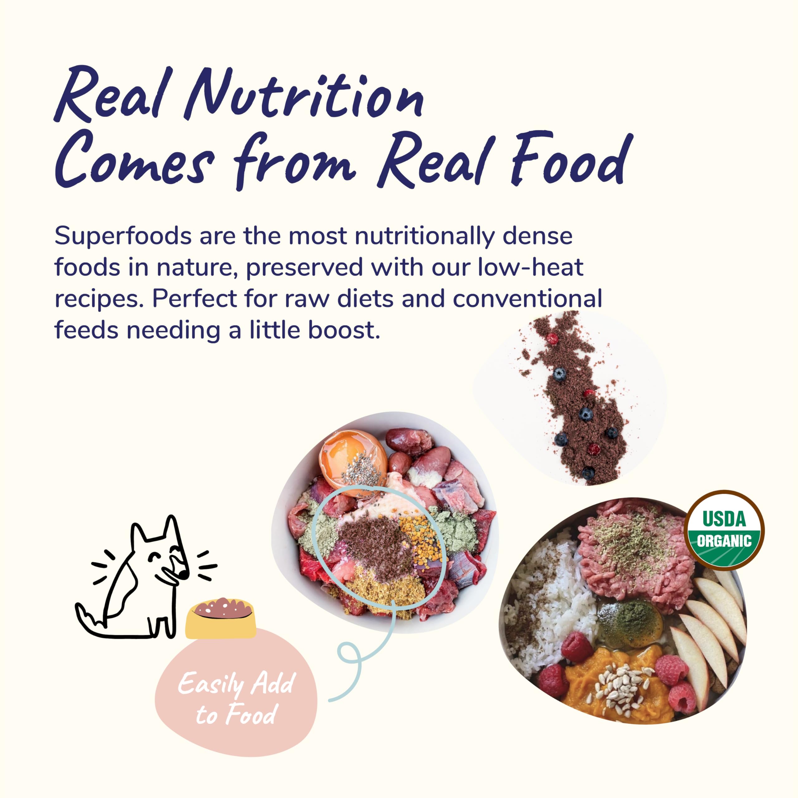 kin+kind Dog Supplement Powder - Supplement for Dogs & Cats for Healthy Immunity - Bladder Support - Natural Formula with Organi