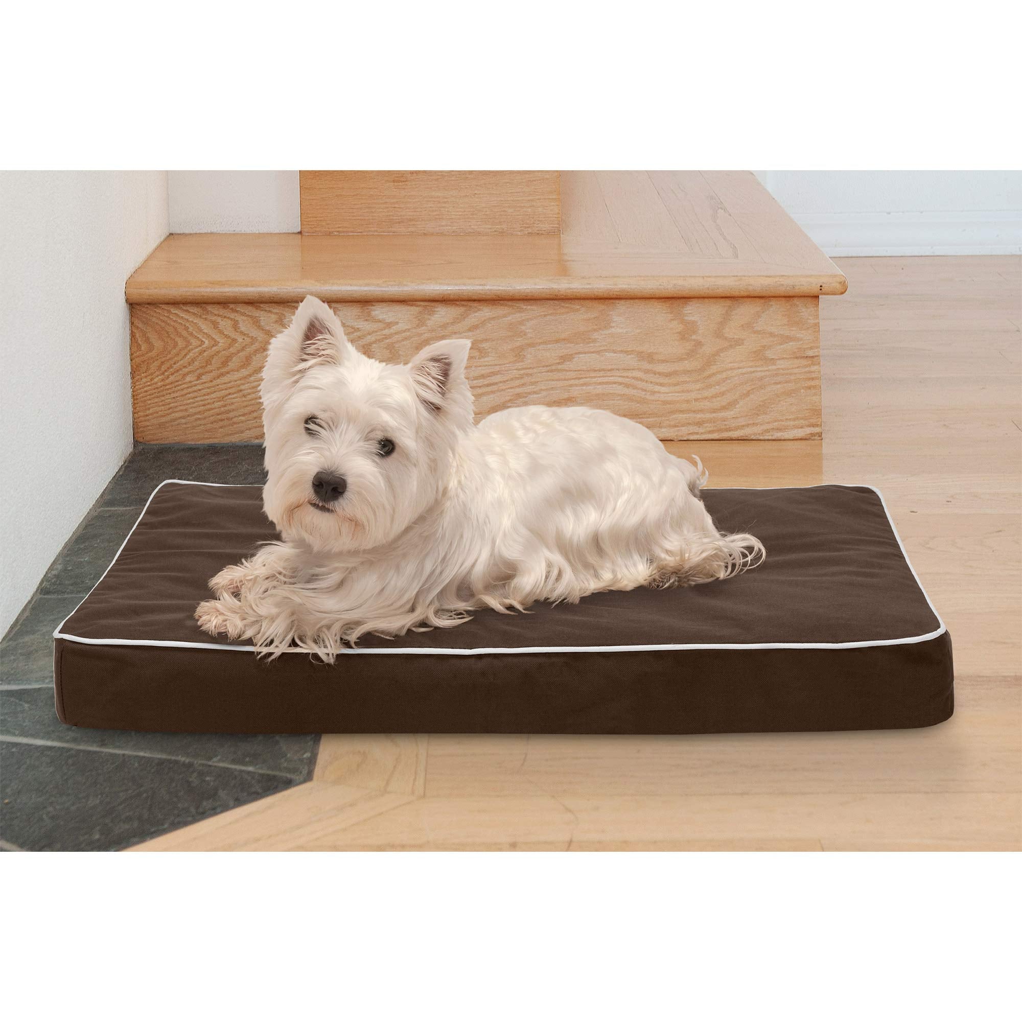Furhaven Water-Resistant Memory Foam Dog Bed for Medium/Small Dogs w/ Removable Washable Cover, For Dogs Up to 35 lbs - Indoor/O