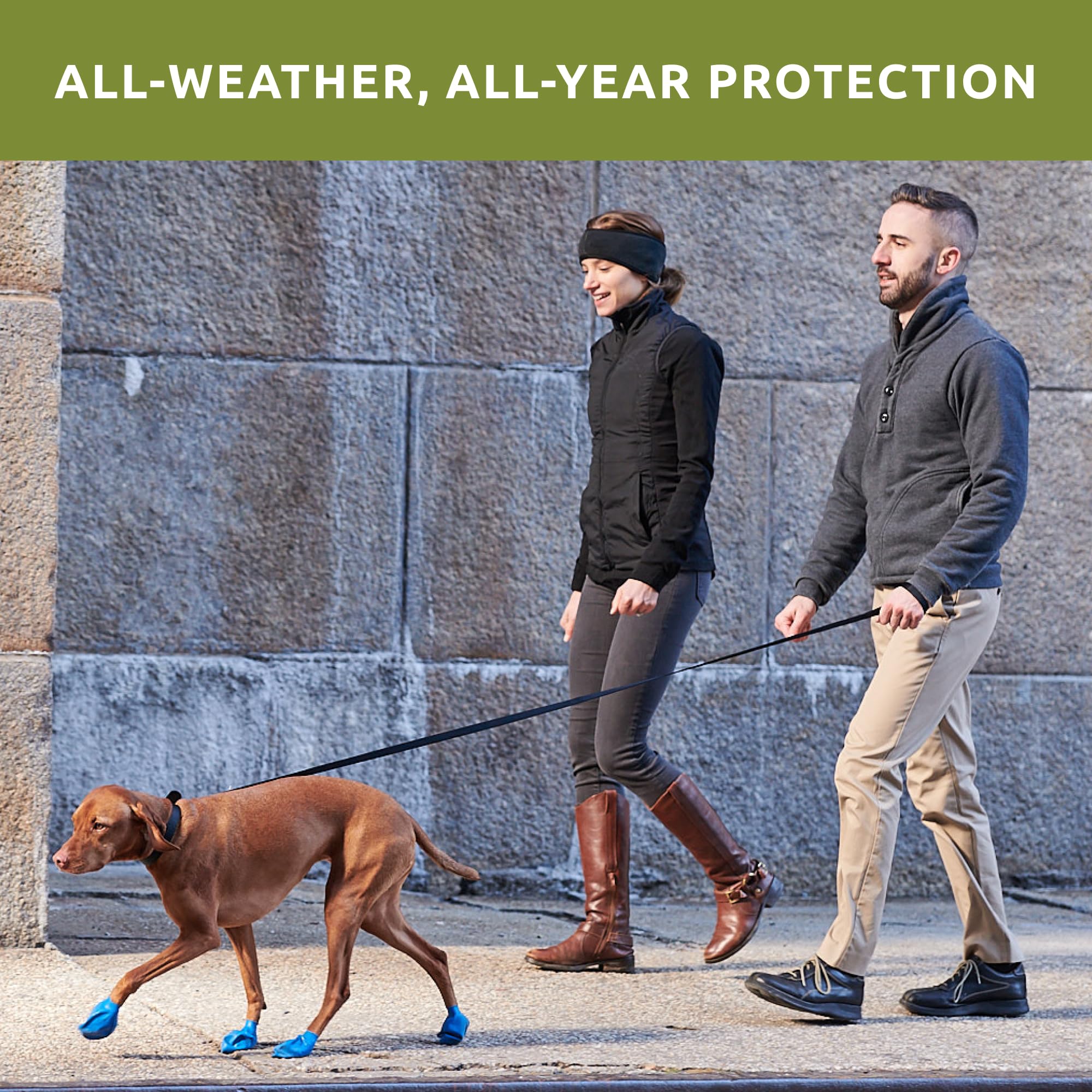 Pawz Rubber Dog Boots For Paws Up To 2 1/2', 12 Pack - All-Weather Dog Booties For Hot Pavement, Snow, Mud, And Rain - Waterpro