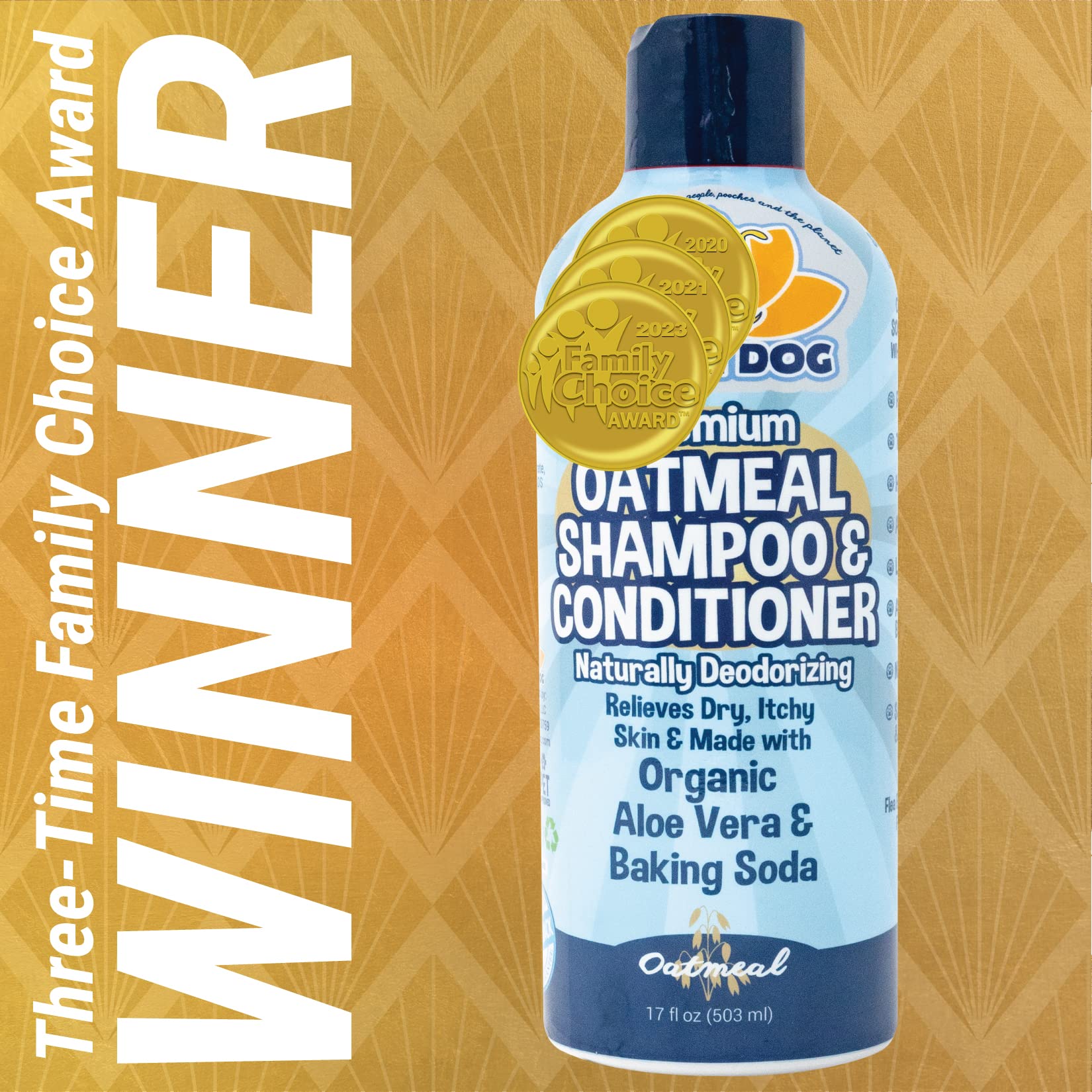 Bodhi Dog Oatmeal Shampoo & Conditioner - Hypoallergenic Formula - Naturally Deodorize Dogs, Cats & Pets - Made w/Organic Ingred