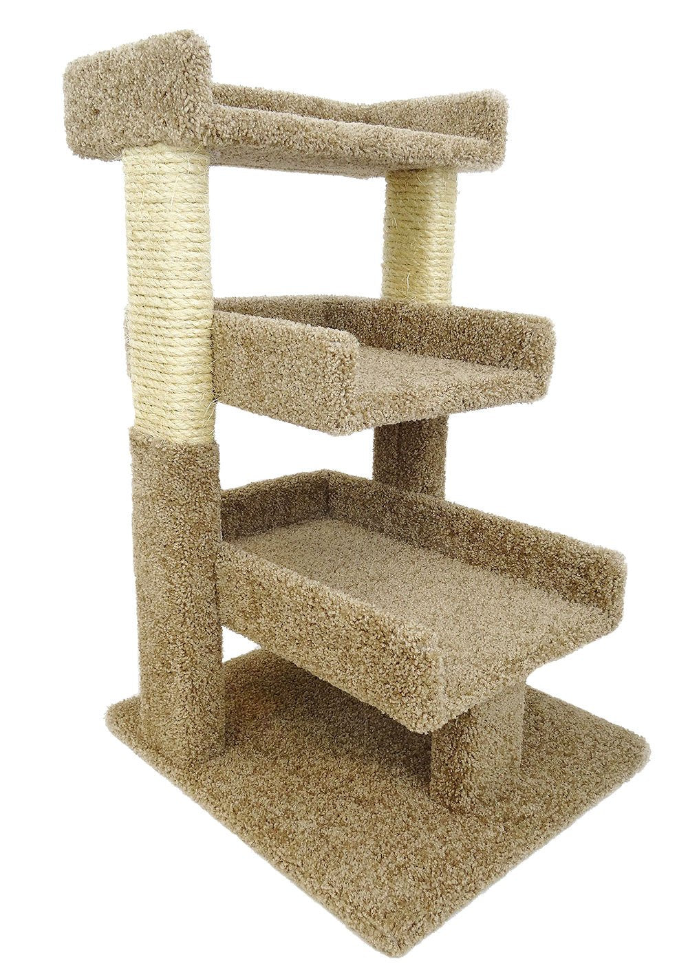 New Cat Condos 110029-Brown-Parent Premier Triple Cat Perch, Large, Brown